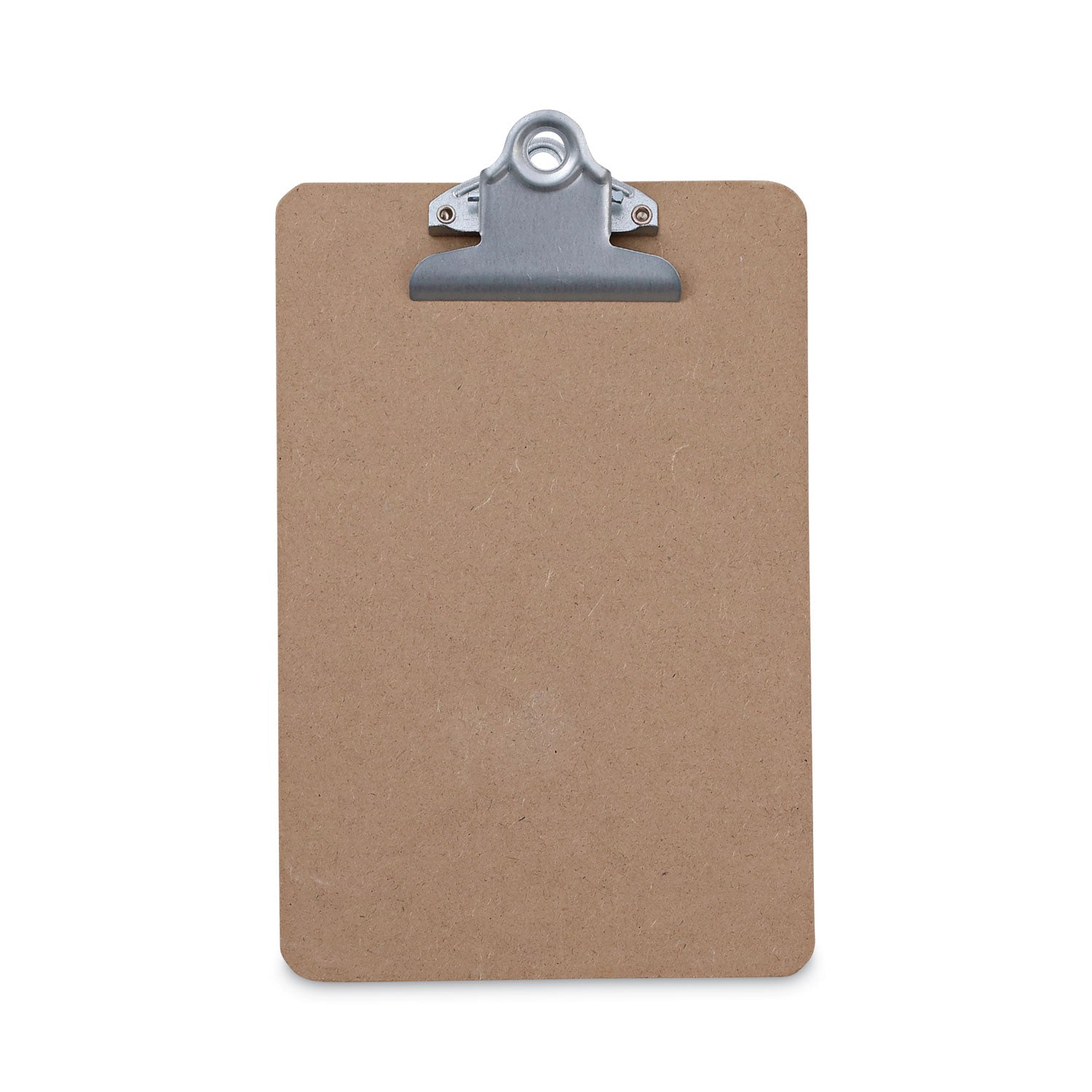 Universal® Hardboard Clipboard, 0.75" Clip Capacity, Holds 5 x 8 Sheets, Brown, 3/Pack