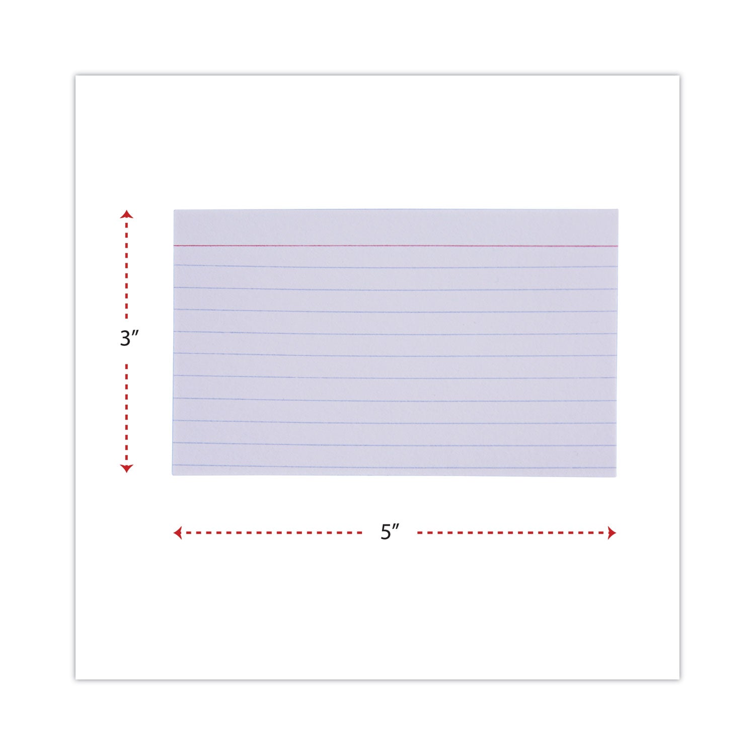 Universal® Ruled Index Cards, 3 X 5, White, 100/pack