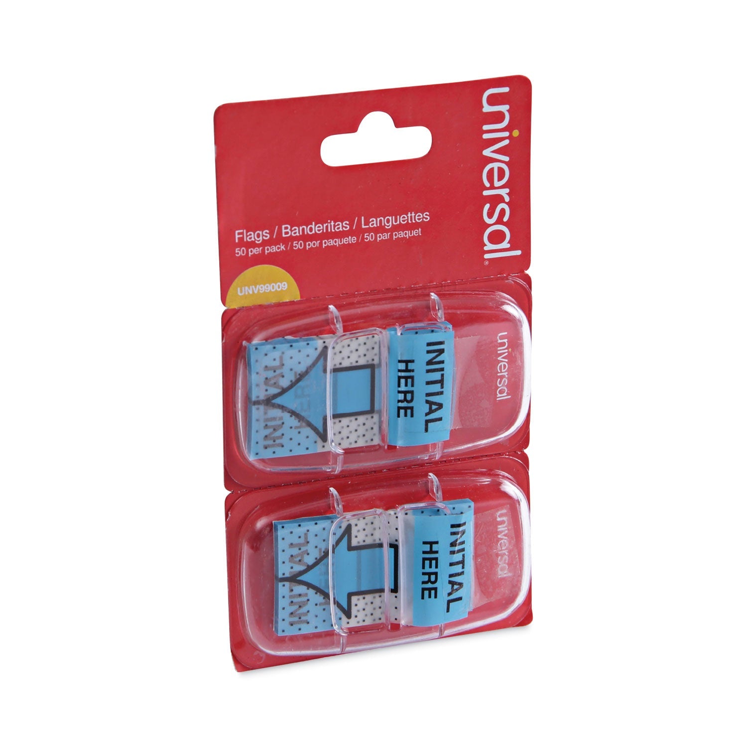 Deluxe Message Arrow Flags | "Initial Here" | Blue