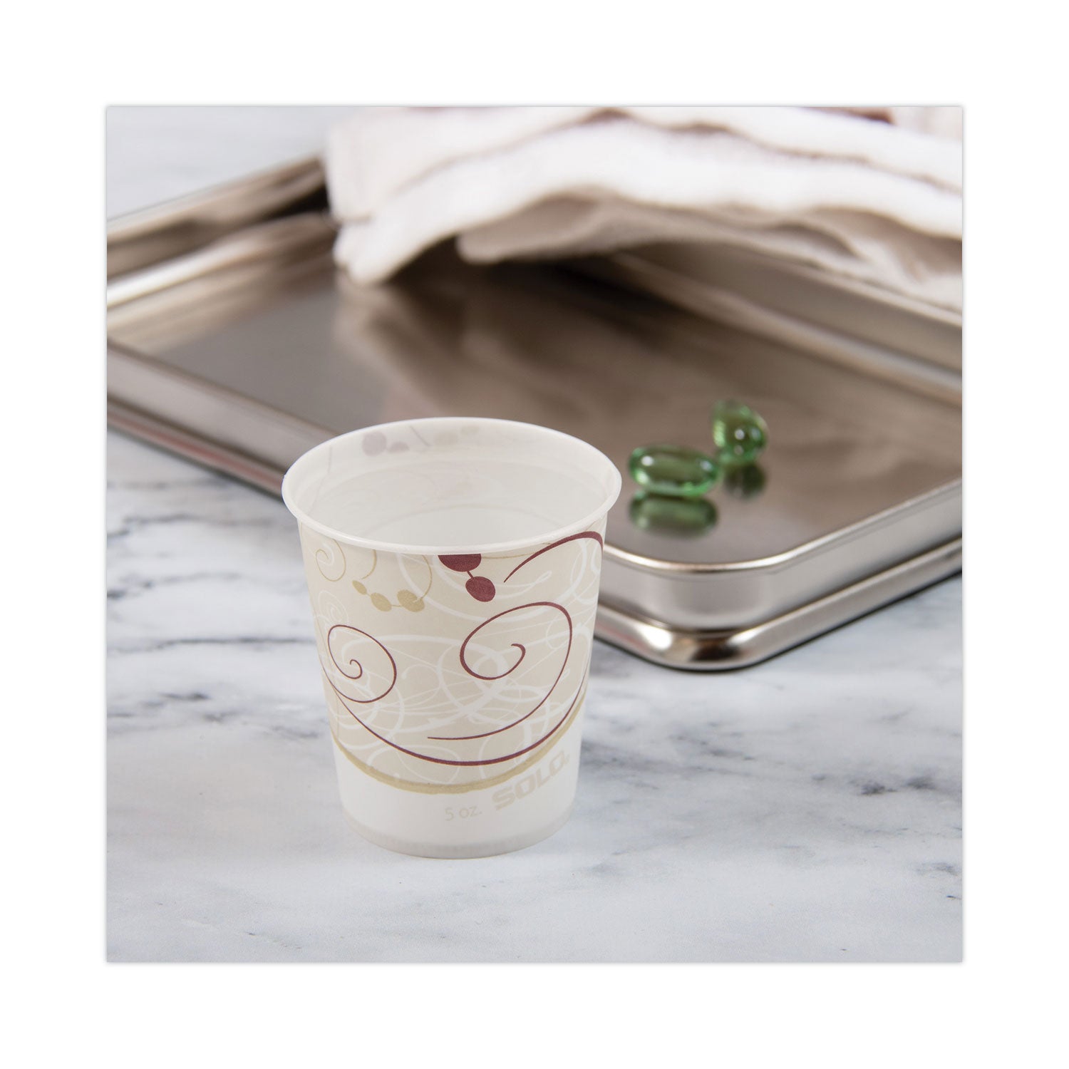 SOLO® Symphony Design Paper Water Cups, 5 Oz, 100/pack