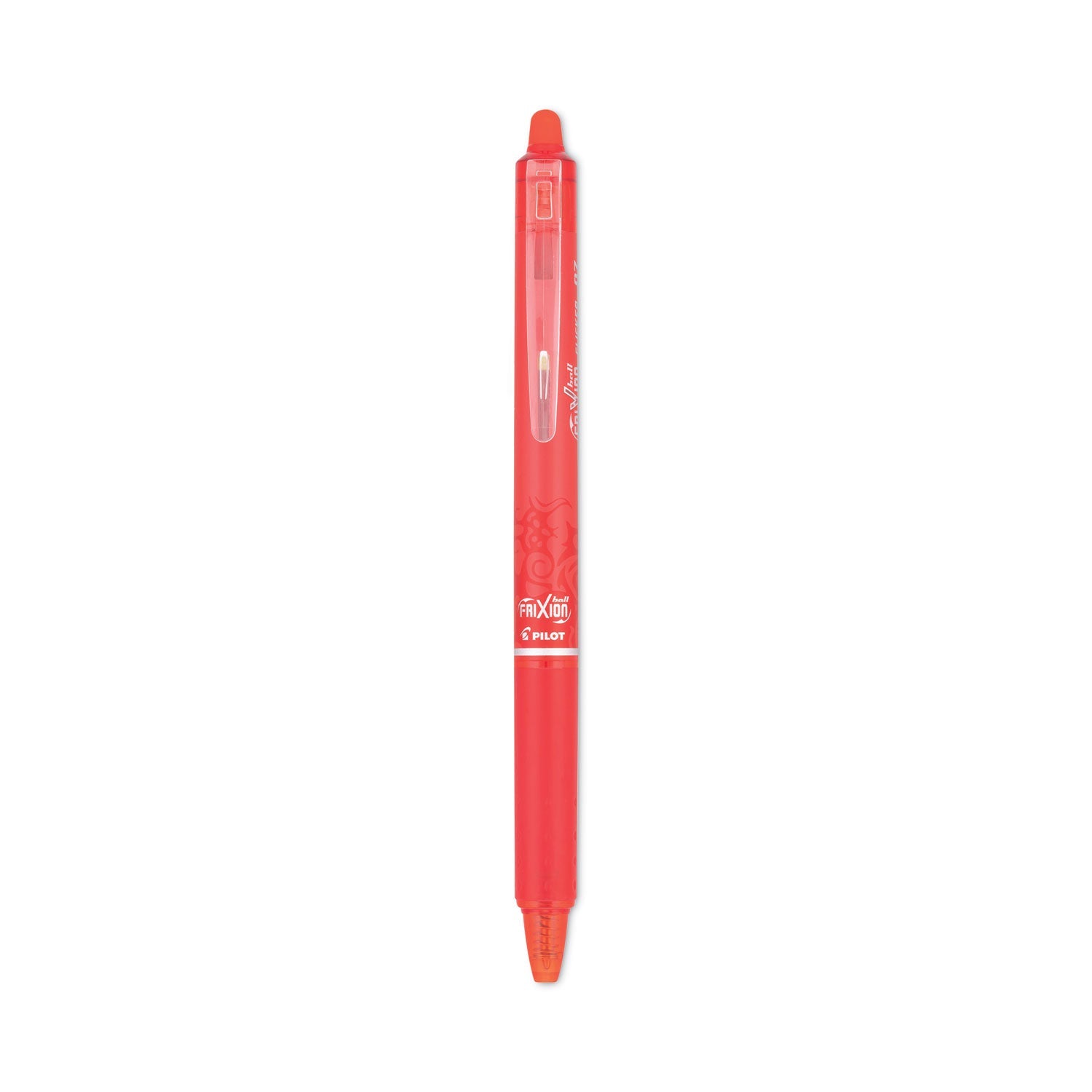 Pilot® Frixion Clicker Erasable Gel Pen, Retractable, Fine 0.7 Mm, Red Ink, Red Barrel