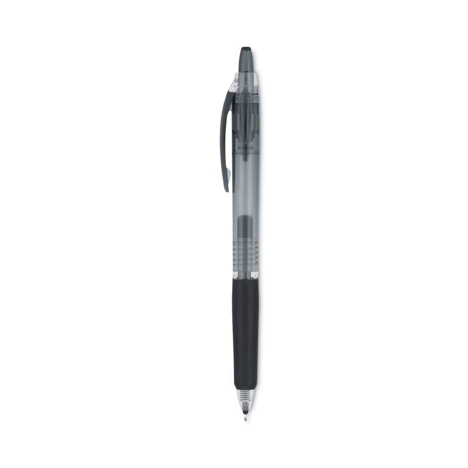 Pilot® Precise Gel BeGreen Gel Pen, Retractable, Fine 0.7 mm, Black Ink, Smoke Barrel, Dozen