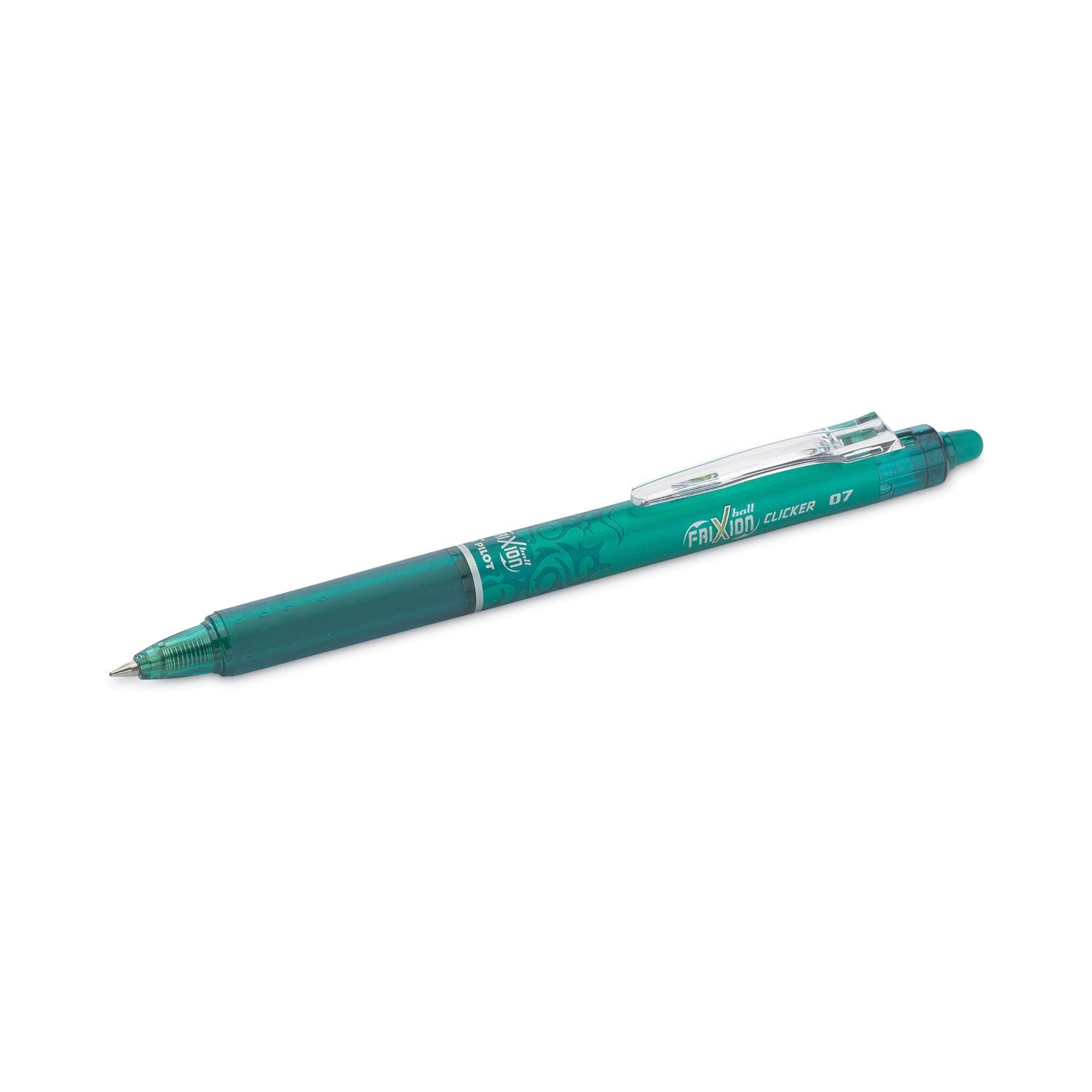 Pilot® Frixion Clicker Erasable Gel Pen, Retractable, Fine 0.7 Mm, Green Ink, Green Barrel, Dozen - Bloom Skins