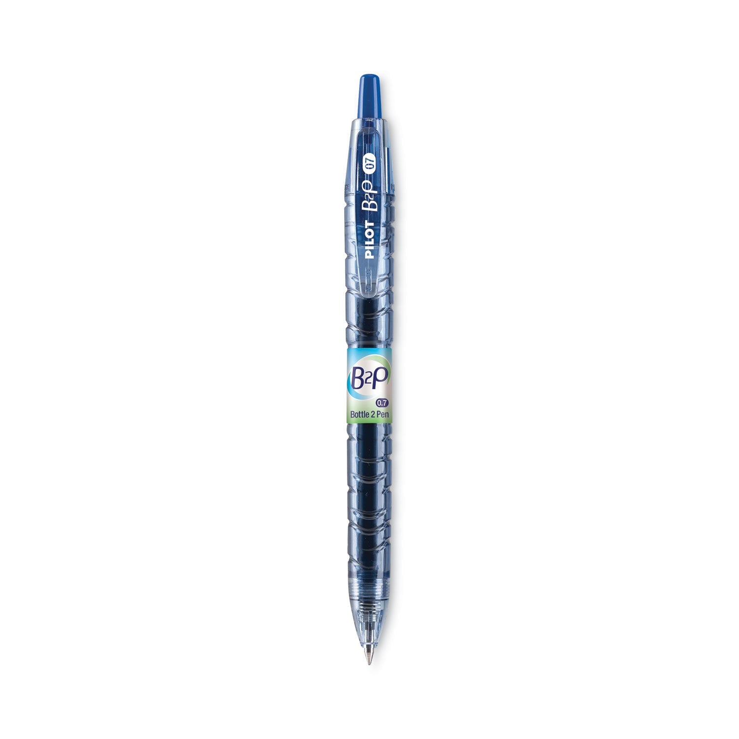 Pilot® B2p Bottle-2-Pen Recycled Gel Pen, Retractable, Fine 0.7 Mm, Blue Ink, Translucent Blue Barrel