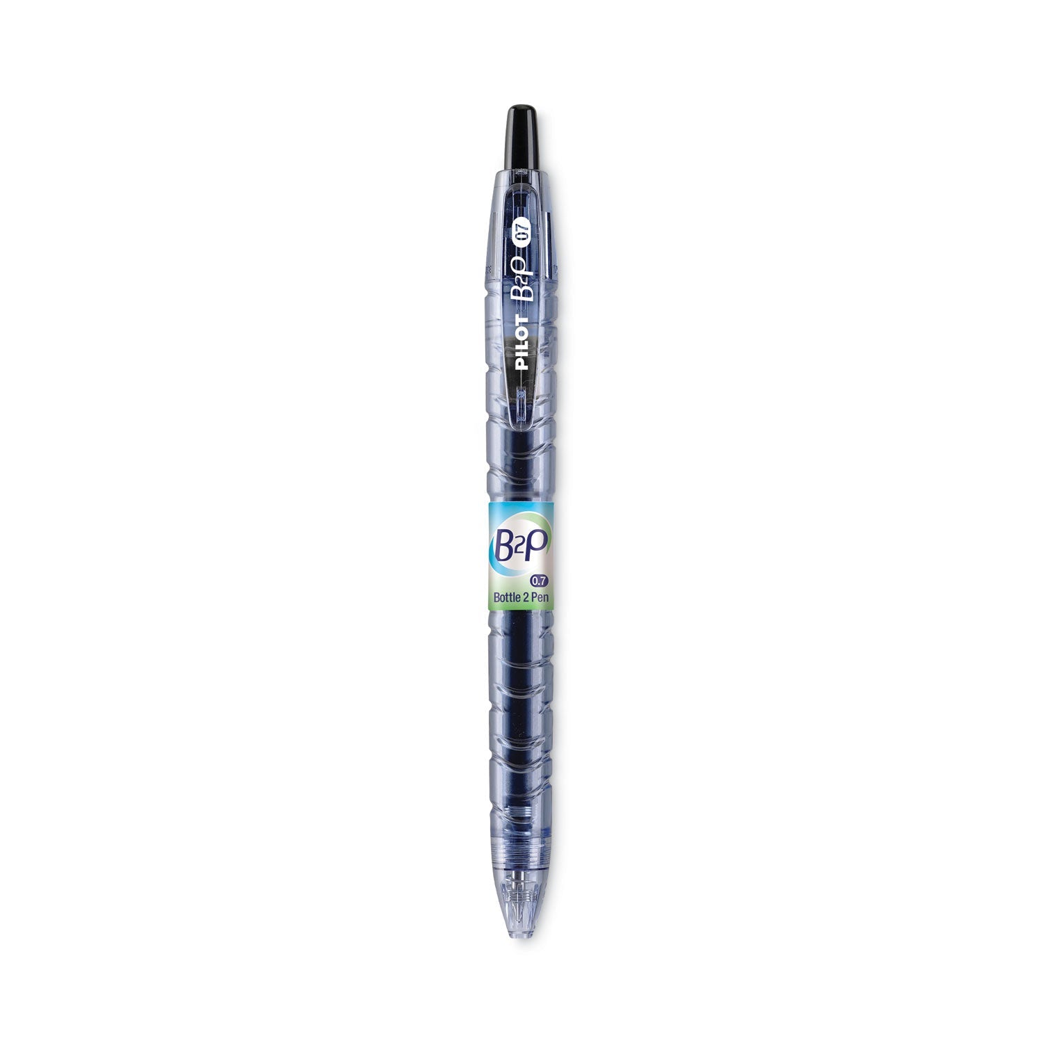 Pilot® B2p Bottle-2-Pen Recycled Gel Pen, Retractable, Fine 0.7 Mm, Black Ink, Translucent Blue Barrel