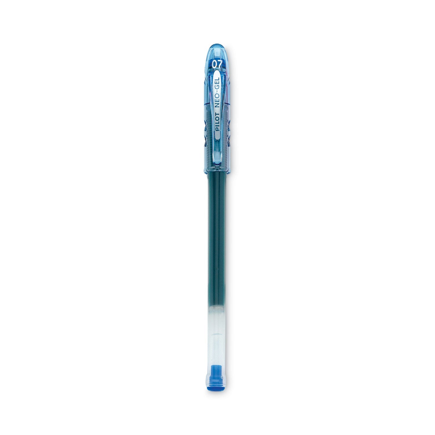 Pilot® Neo-Gel Gel Pen, Stick, Fine 0.7 mm, Blue Ink, Translucent Blue Barrel, Dozen