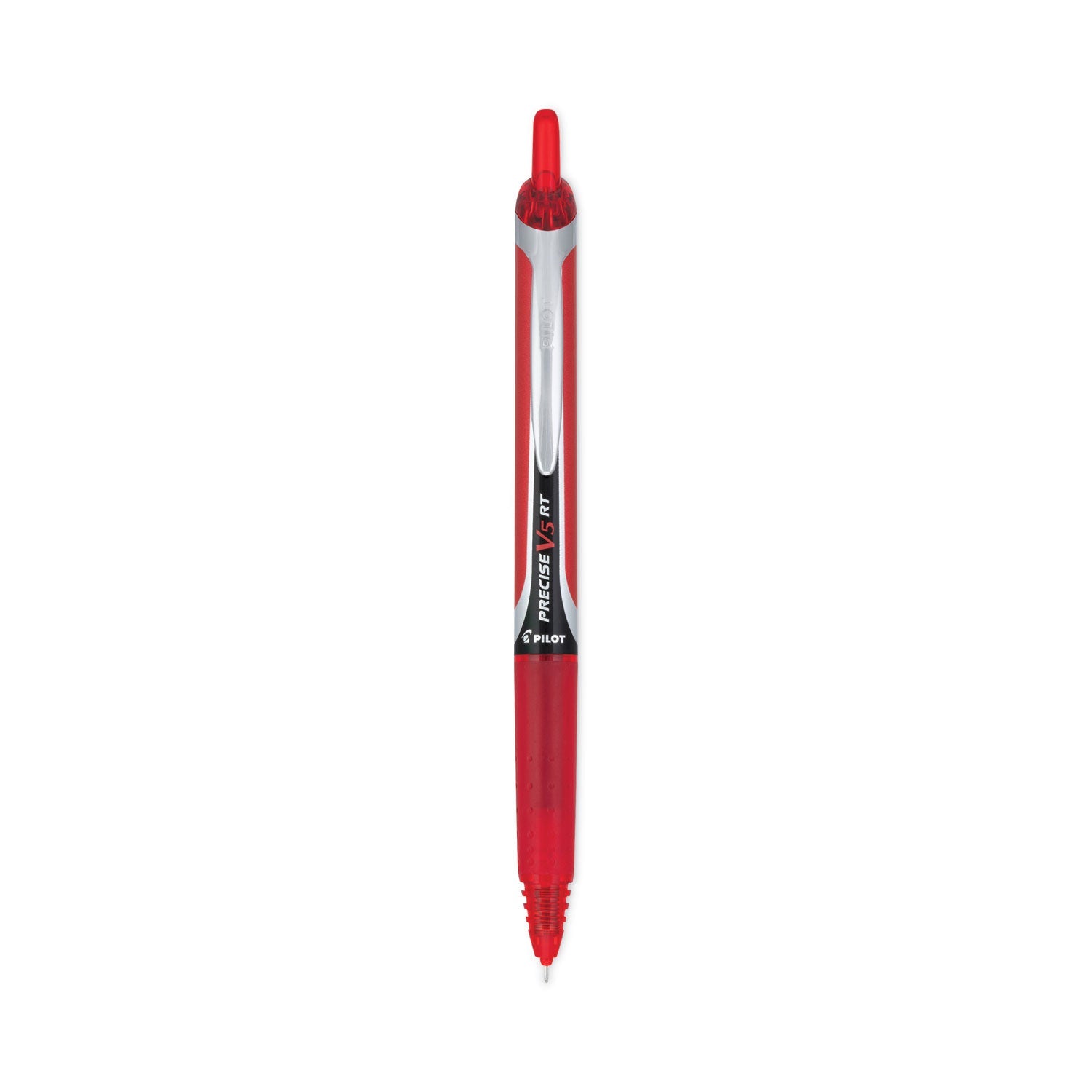 Pilot® Precise V5RT Rollerball Pen, Retractable, Extra-Fine 0.5 mm, Red Ink, Red Barrel
