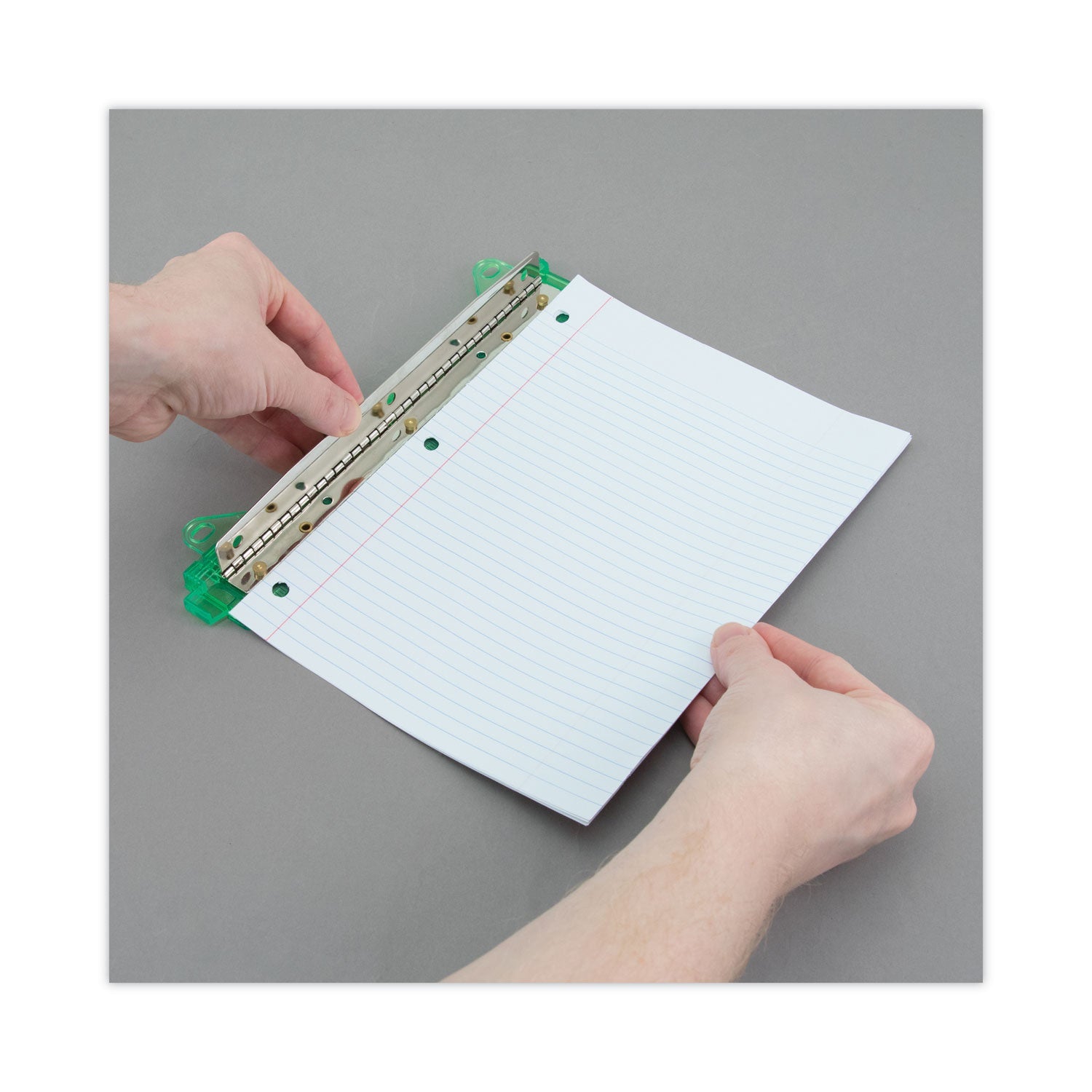 McGill™ 6-Sheet Trident Binder Punch, Three-Hole, 1/4" Holes, Assorted Colors