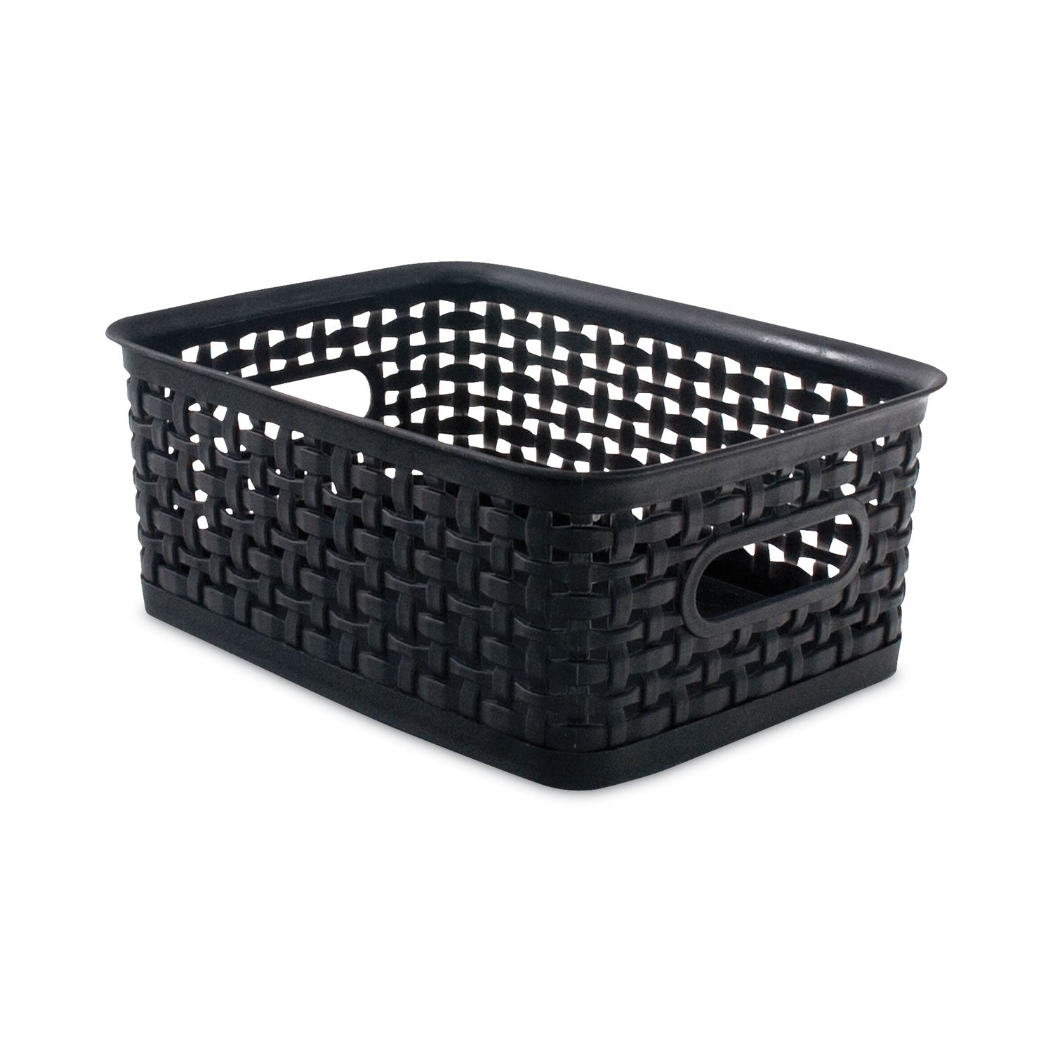 Plastic Weave Bin | Small | Black | Advantus