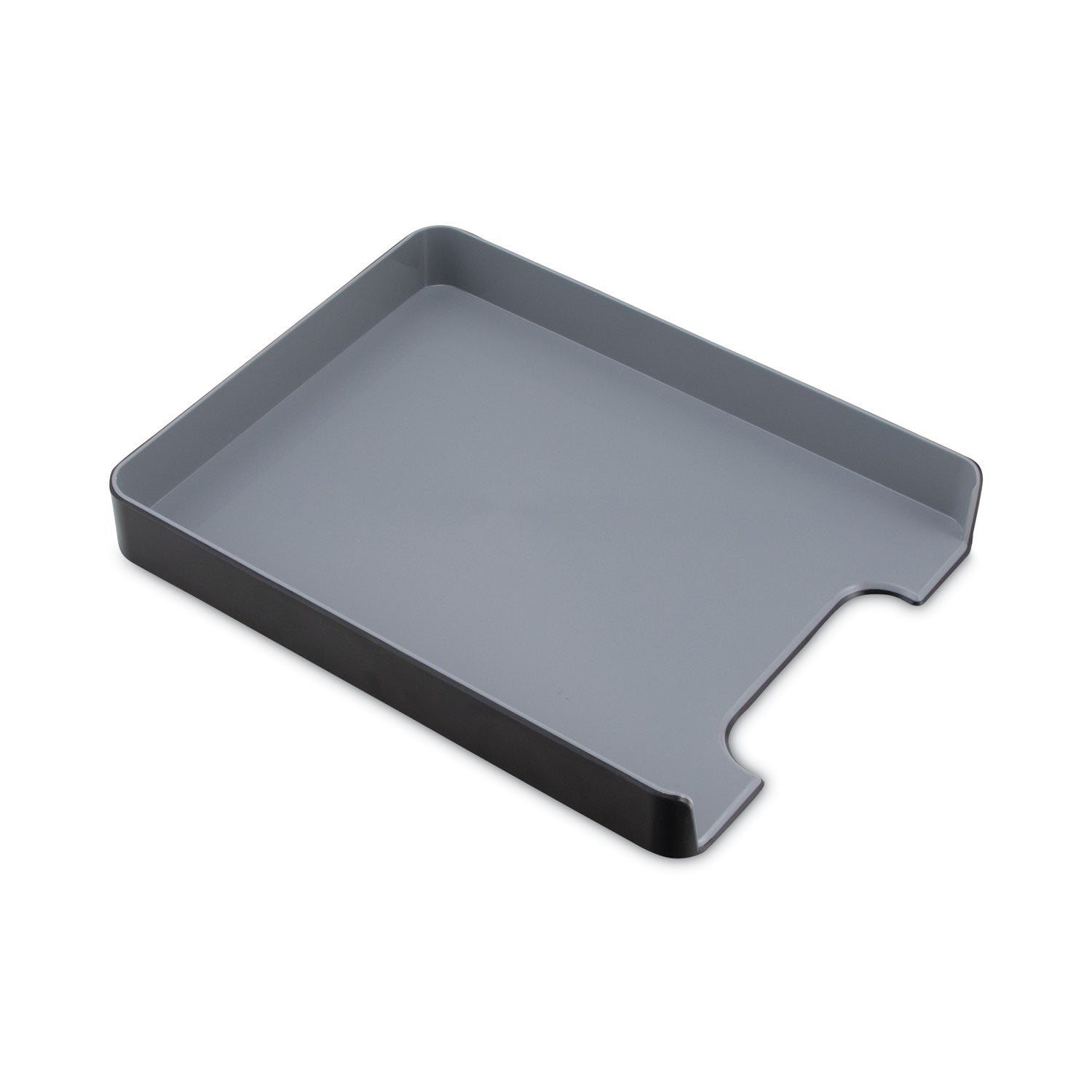 Advantus Fusion Letter Tray, 1 Section, Letter Size Files, 9.75" x 12.5" x 1.75", Black