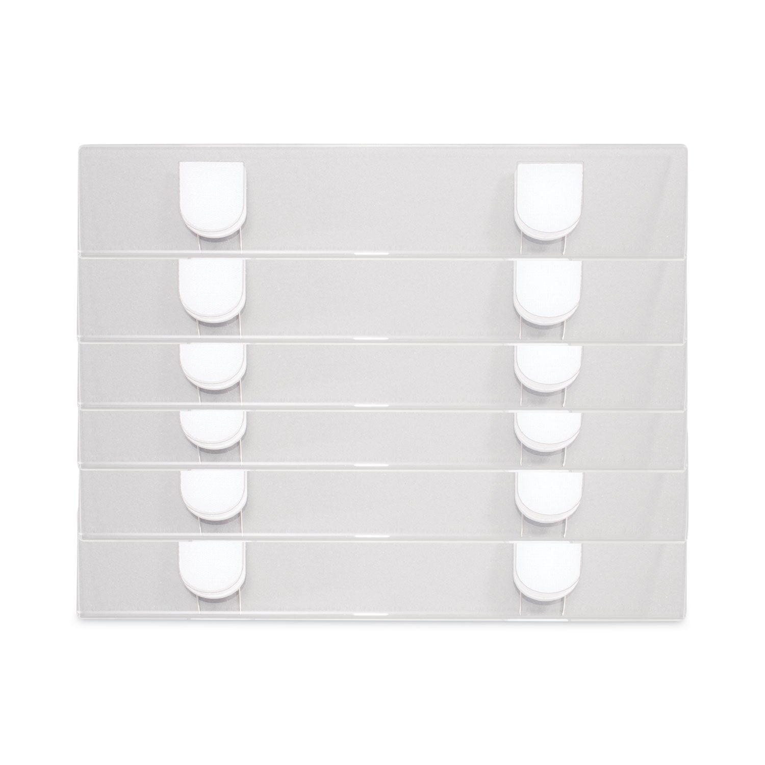 Advantus Panel Wall Sign Name Holder, Acrylic, 9 X 2, 6/pack, Clear