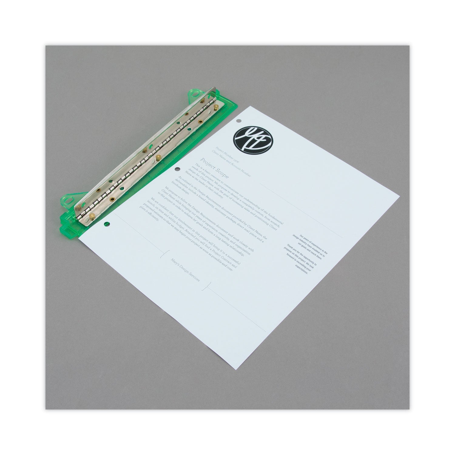 McGill™ 6-Sheet Trident Binder Punch, Three-Hole, 1/4" Holes, Assorted Colors