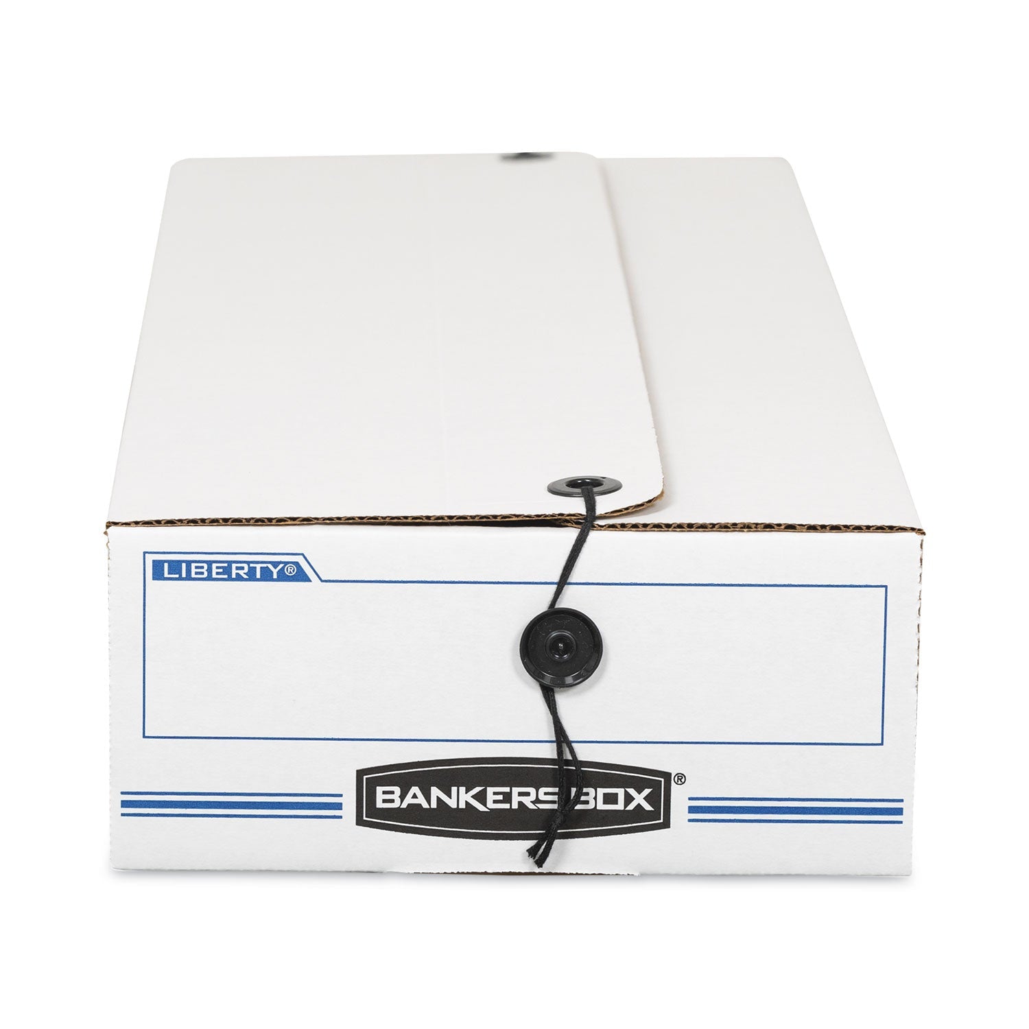 Bankers Box® Liberty Check And Form Boxes, 9.25" X 15" X 4.25", White/blue, 12/carton