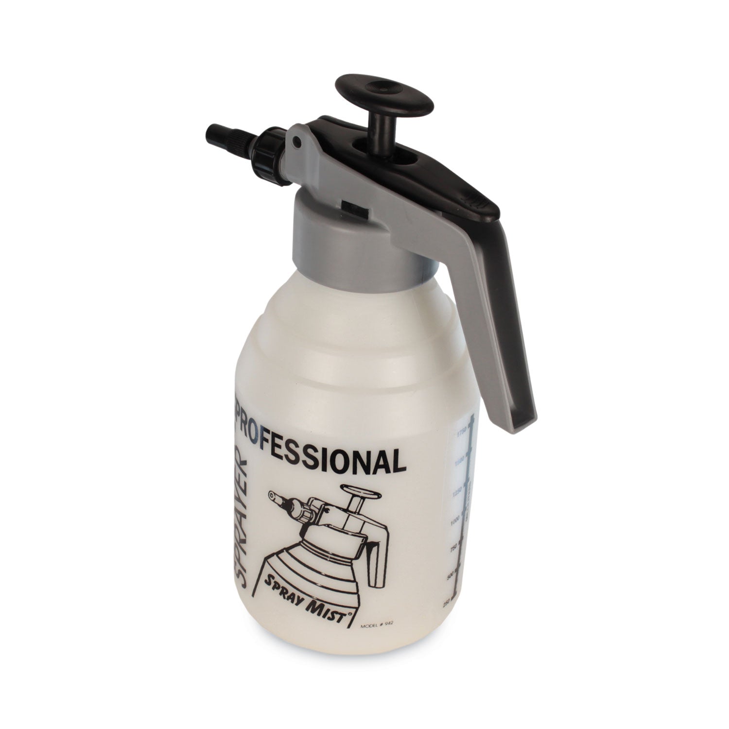 TOLCO® Model 942 Pump-Up Sprayer, 2 qt, Gray/Natural