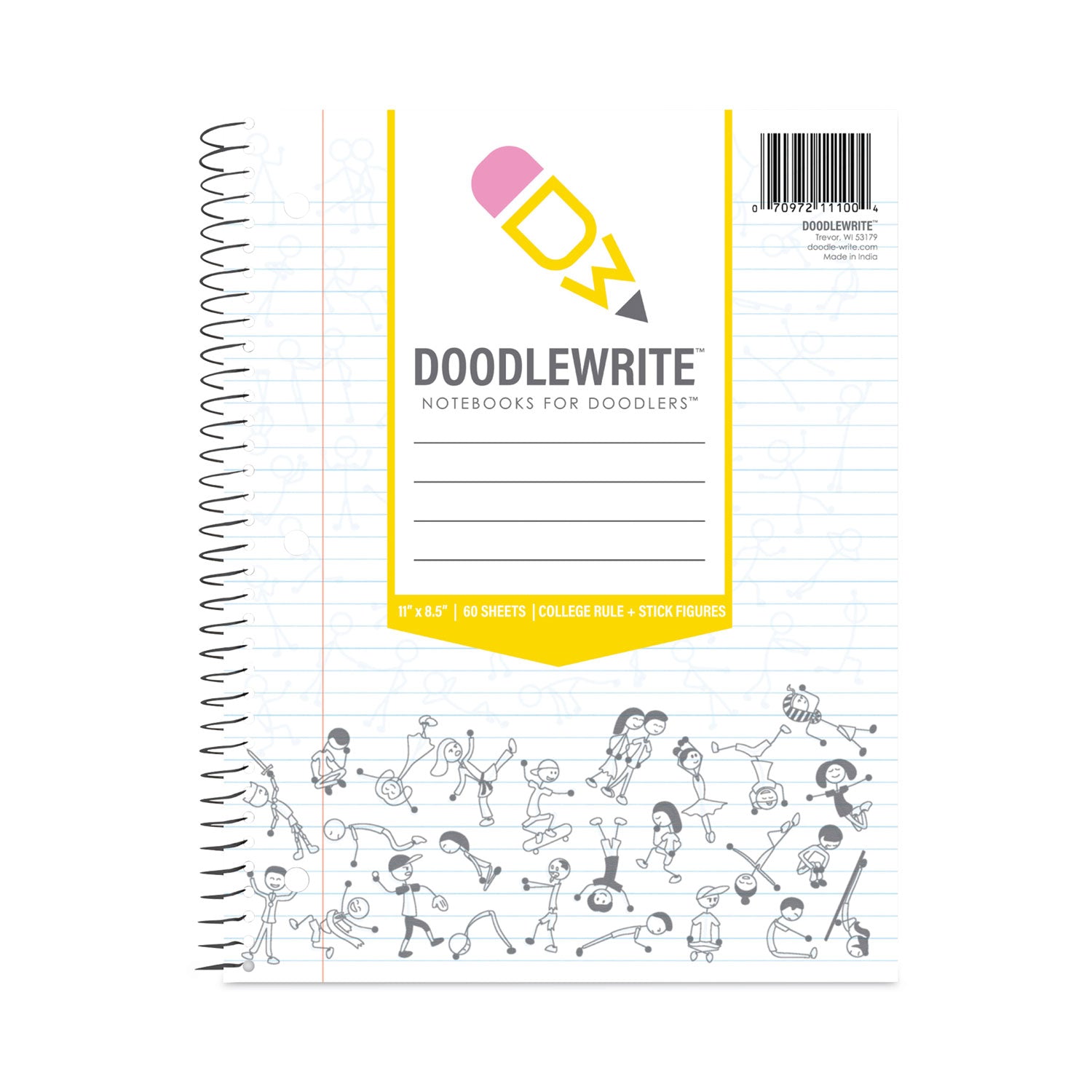 DoodleWrite Notebooks | 1-Subject, Wide Rule