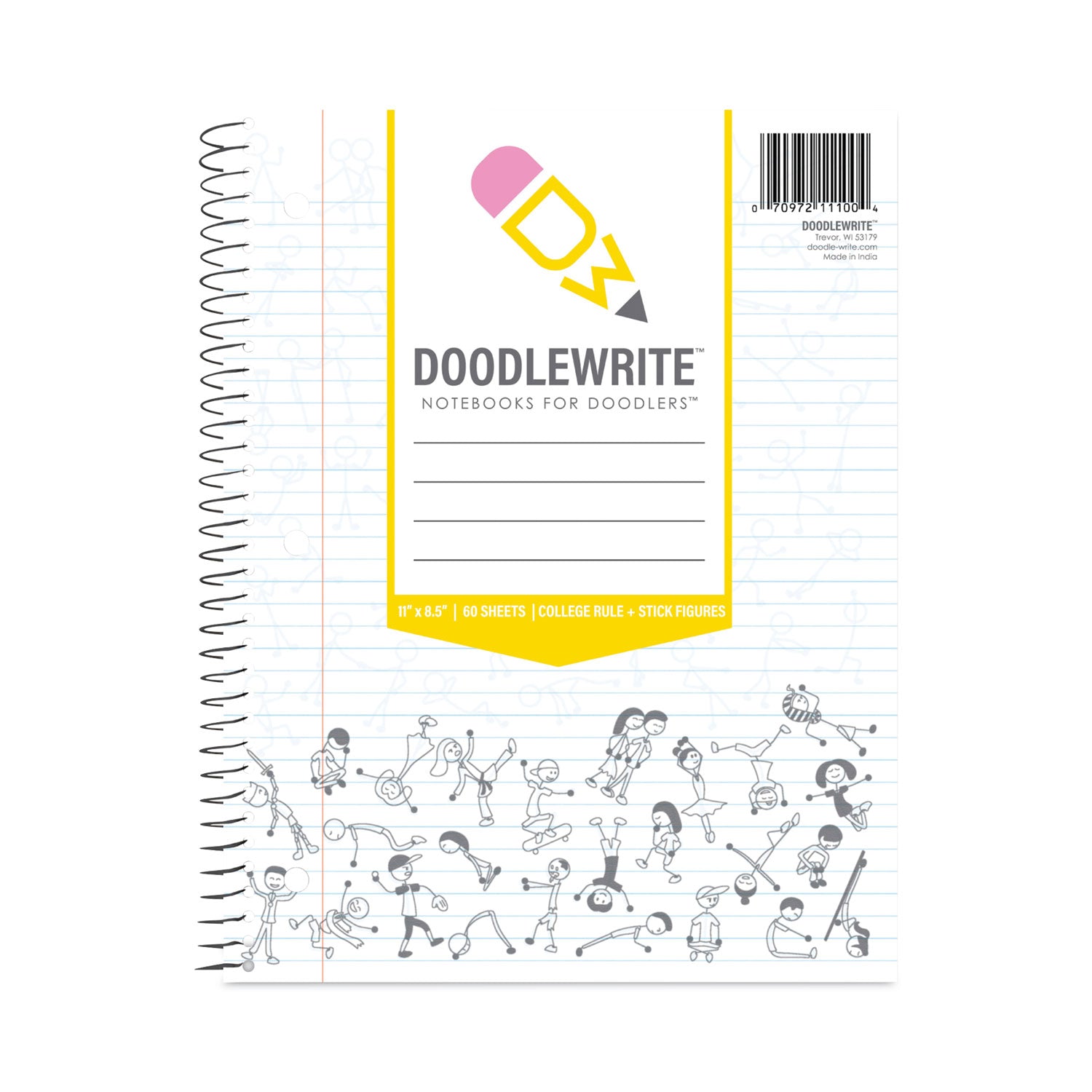 DoodleWrite Notebooks | 1-Subject, College Rule