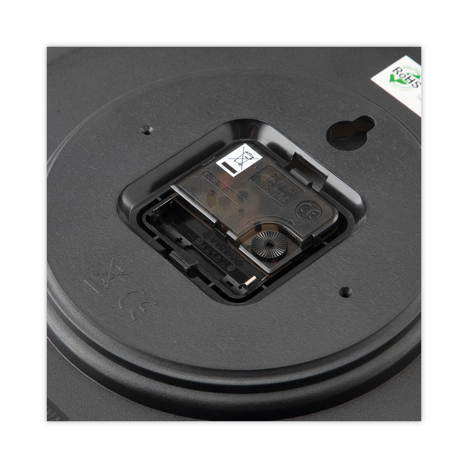 Universal® Whisper Quiet Clock, 12" Overall Diameter, Black Case, 1 Aa (sold Separately) - Bloom Skins