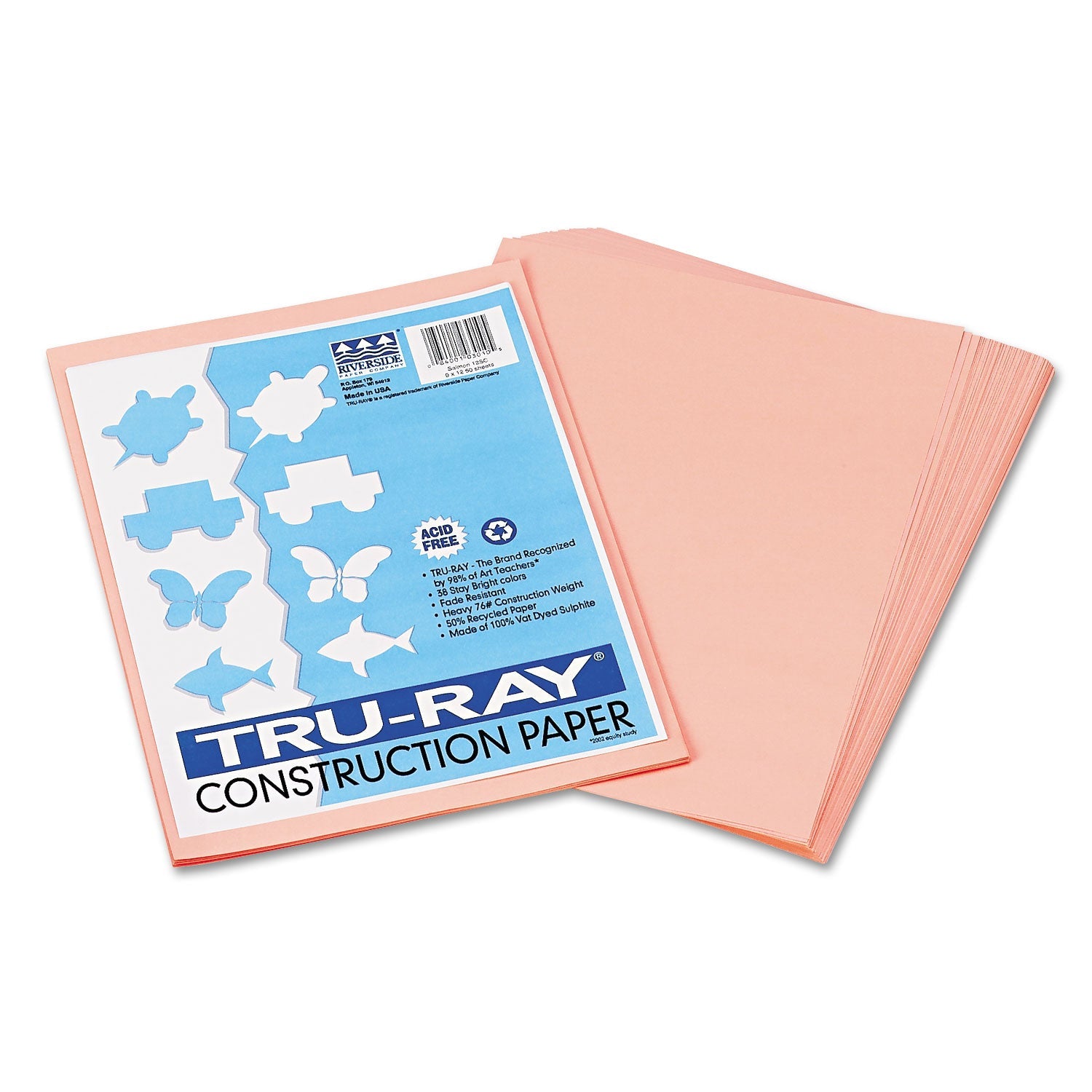 Pacon Tru-Ray Salmon Construction Paper | 9x12