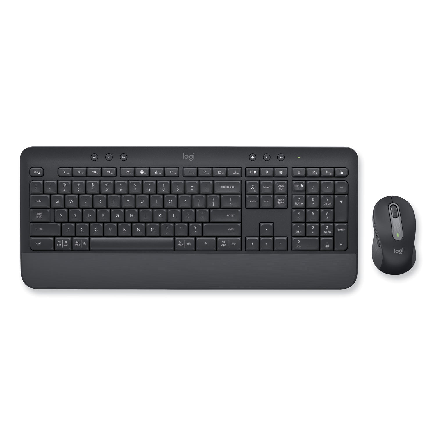Logitech® Signature MK650 Wireless Keyboard and Mouse Combo for Business, 2.4 GHz Frequency/32 ft Wireless Range, Graphite - Bloom Skins