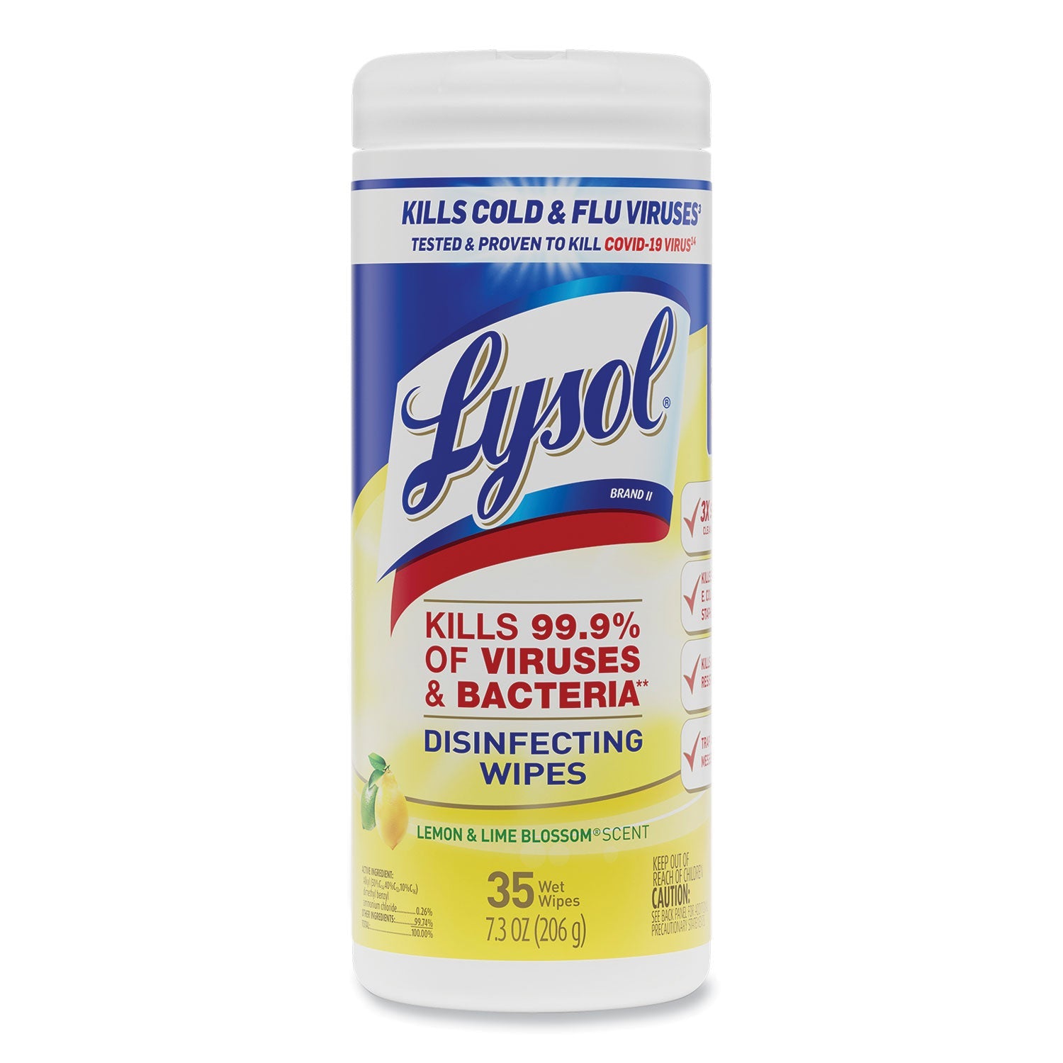 LYSOL Disinfecting Wipes | Lemon & Lime 35/Can