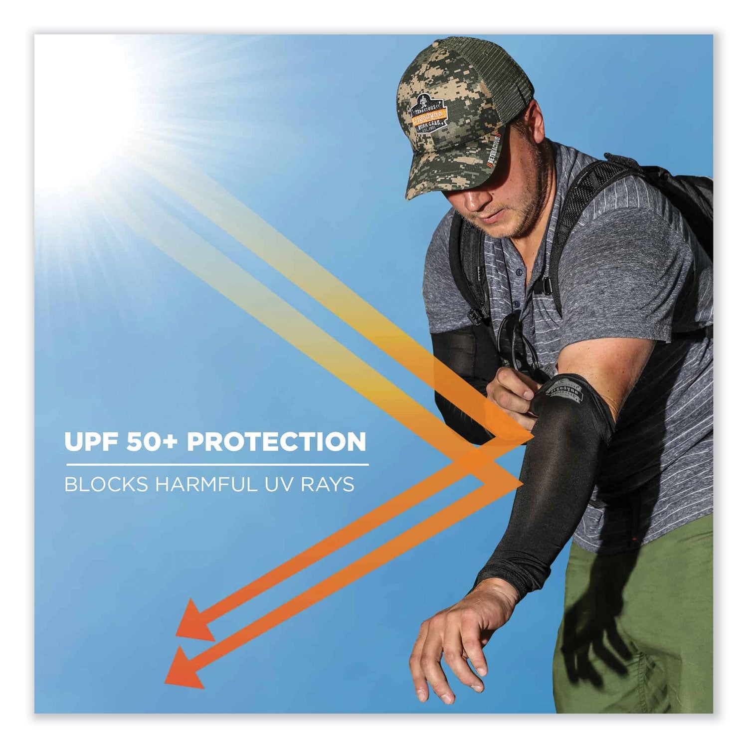 ergodyne® Chill-Its 6690 Performance Knit Cooling Arm Sleeve, Polyester/Spandex, Medium, Lime, 2 Sleeves