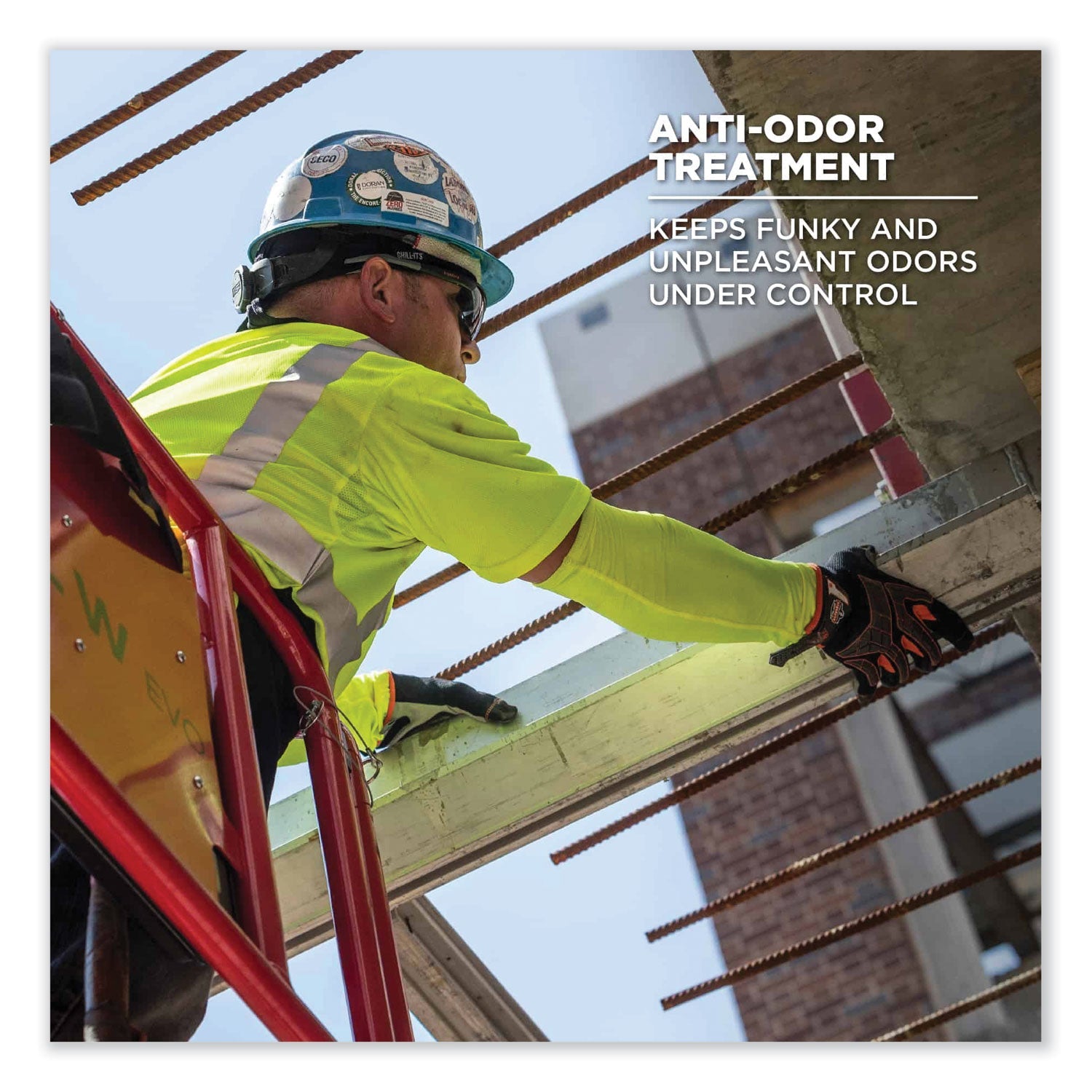 ergodyne® Chill-Its 6690 Performance Knit Cooling Arm Sleeve, Polyester/Spandex, Medium, Lime, 2 Sleeves