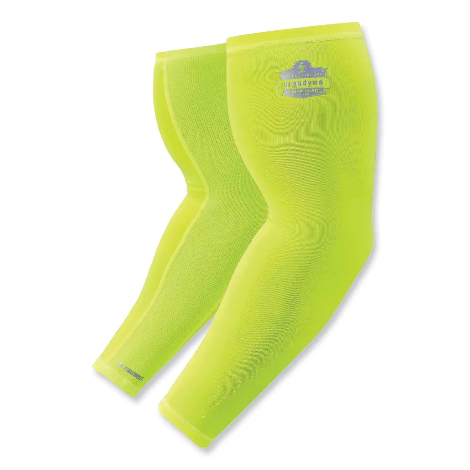 ergodyne® Chill-Its 6690 Performance Knit Cooling Arm Sleeve, Polyester/Spandex, Large, Lime, 2 Sleeves