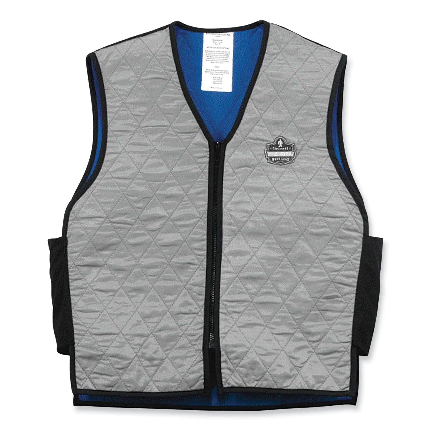ergodyne® Chill-Its 6665 Embedded Polymer Cooling Vest with Zipper, Nylon/Polymer, Medium, Gray