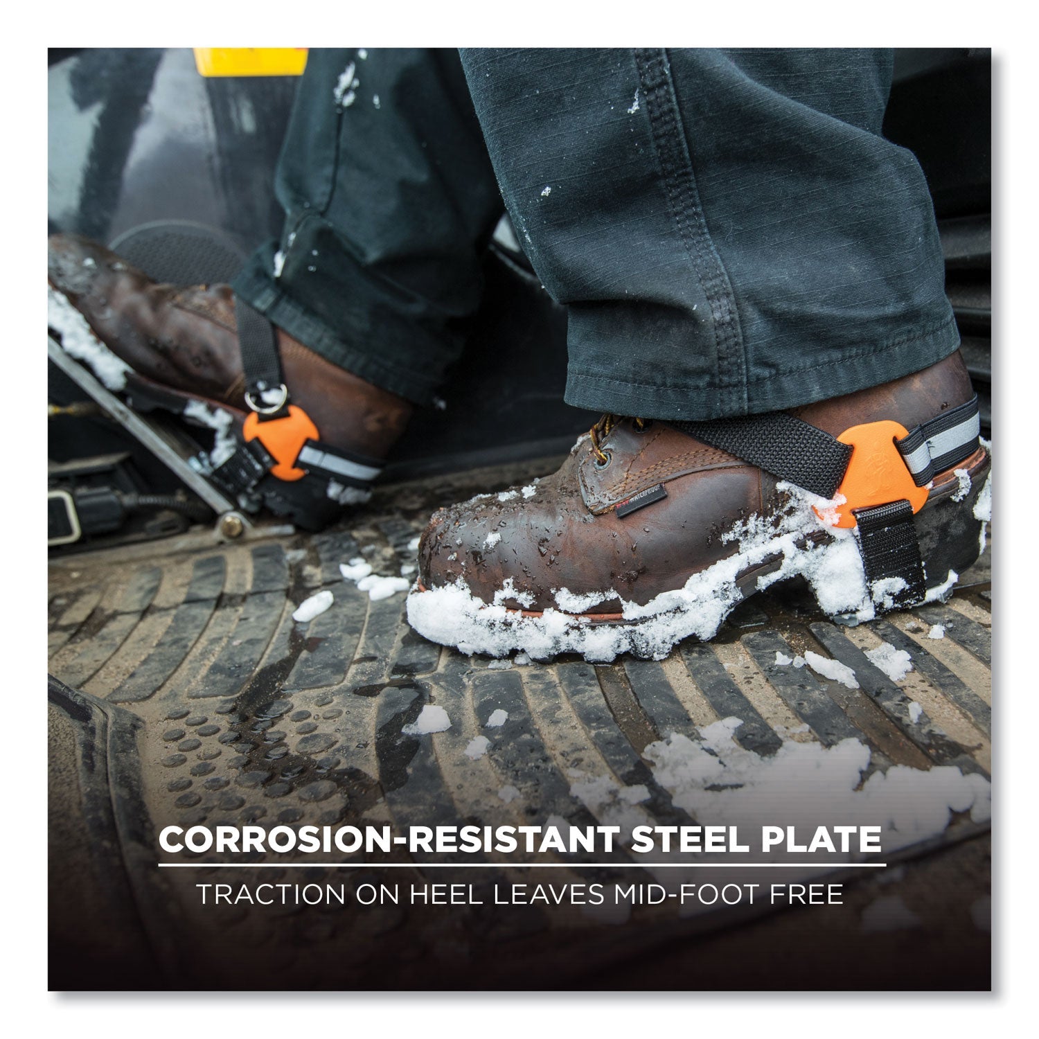 ergodyne® Trex 6315 Strap-On Heel Ice Cleats, X-Large, Black, Pair