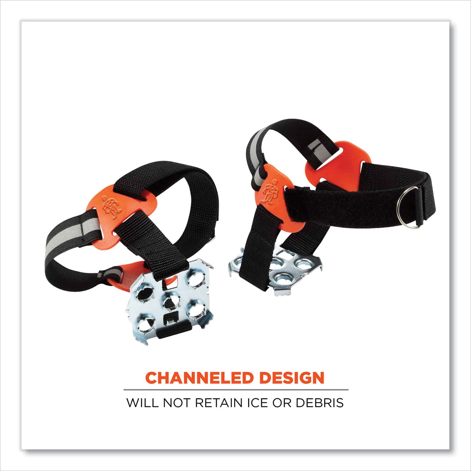 ergodyne® Trex 6315 Strap-On Heel Ice Cleats, X-Large, Black, Pair