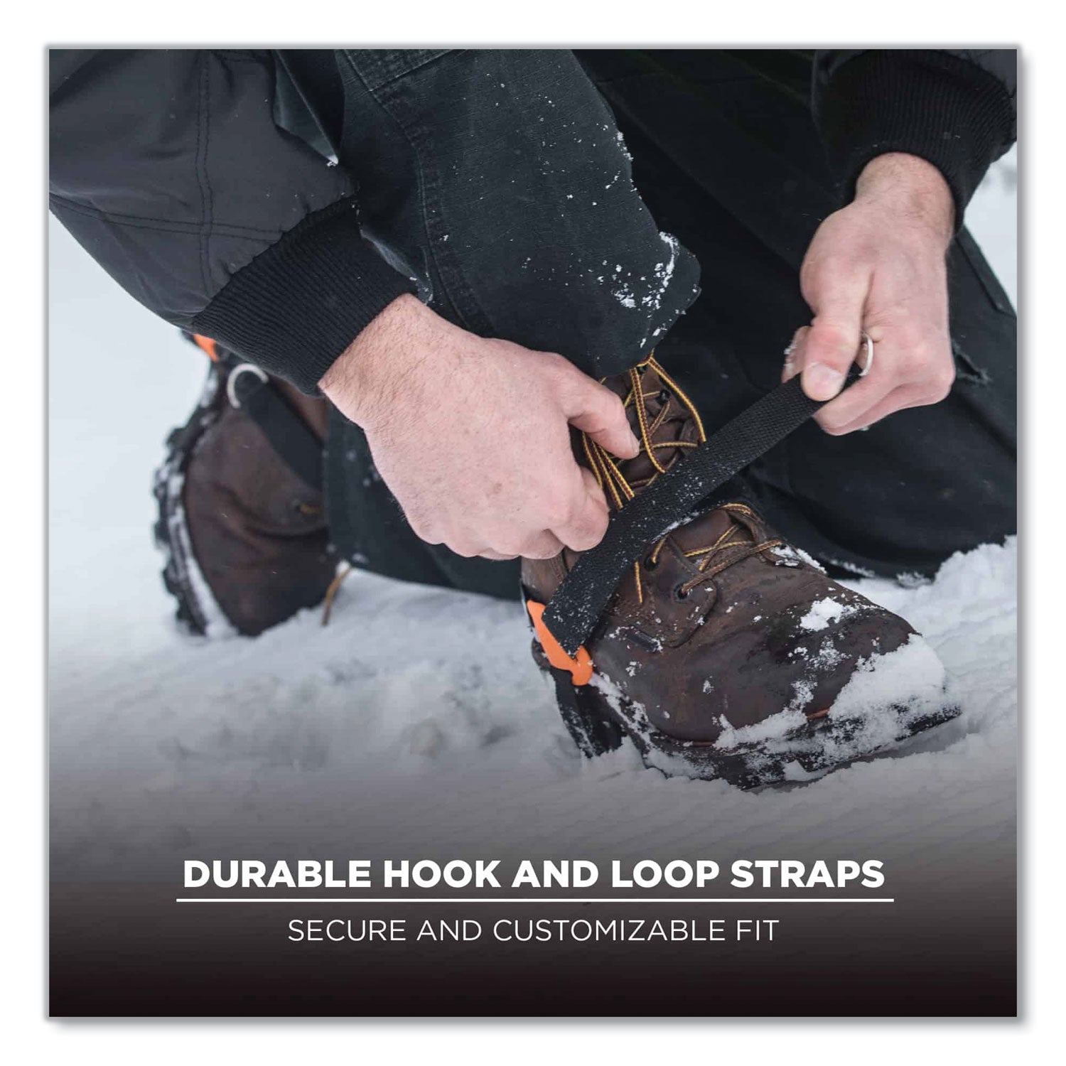 ergodyne® Trex 6315 Strap-On Heel Ice Cleats, X-Large, Black, Pair