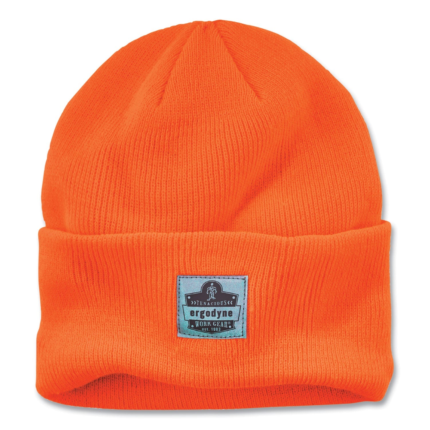 Cuffed Rib Knit Winter Hat | Orange