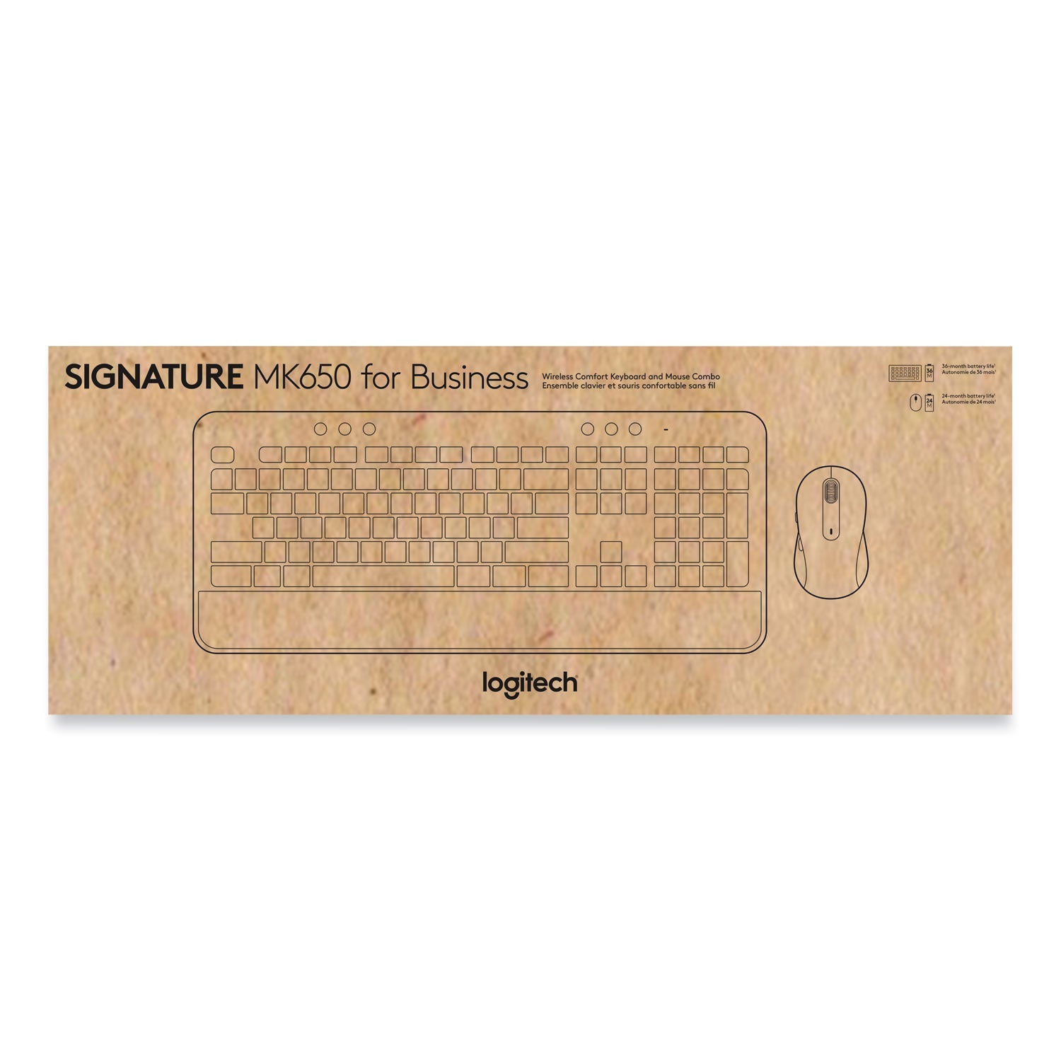 Logitech® Signature MK650 Wireless Keyboard and Mouse Combo for Business, 2.4 GHz Frequency/32 ft Wireless Range, Off White - Bloom Skins
