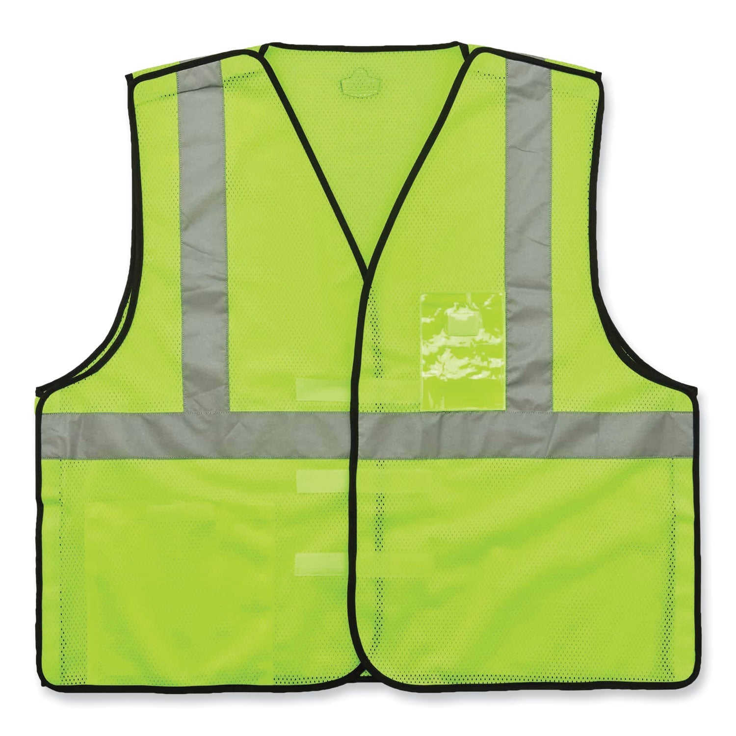 ergodyne® GloWear 8216BA Class 2 Breakaway Mesh ID Holder Vest, Polyester, Large/X-Large, Lime