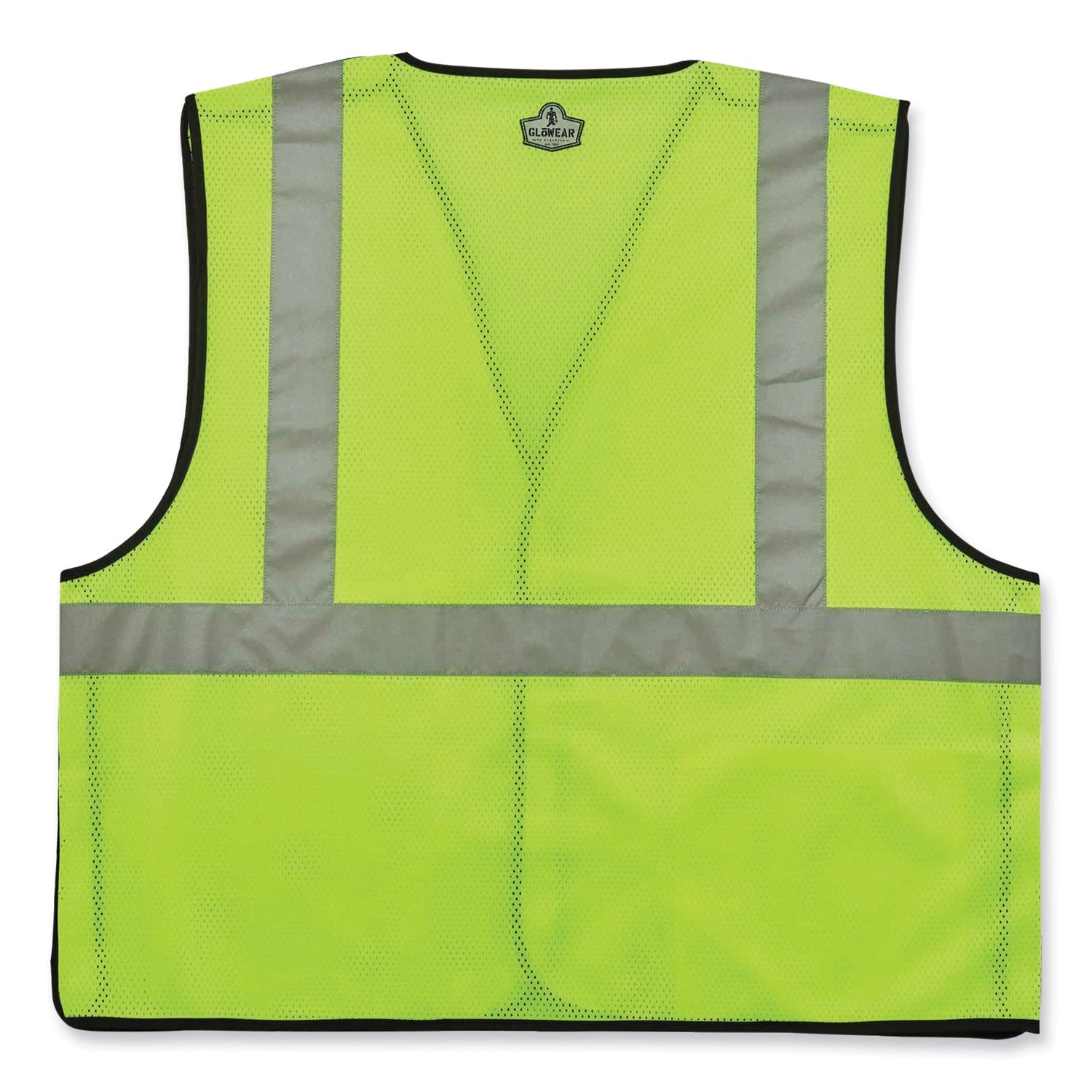 ergodyne® GloWear 8216BA Class 2 Breakaway Mesh ID Holder Vest, Polyester, Large/X-Large, Lime