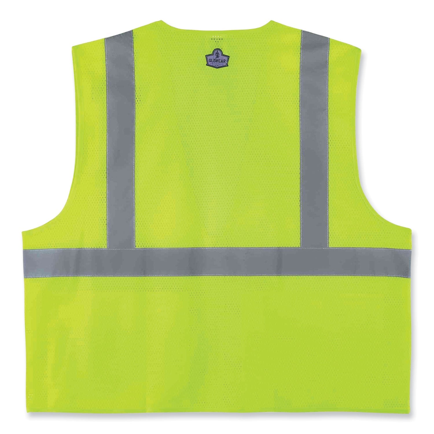 ergodyne® GloWear 8220Z Class 2 Standard Mesh Zipper Vest, Polyester, Small/Medium, Lime