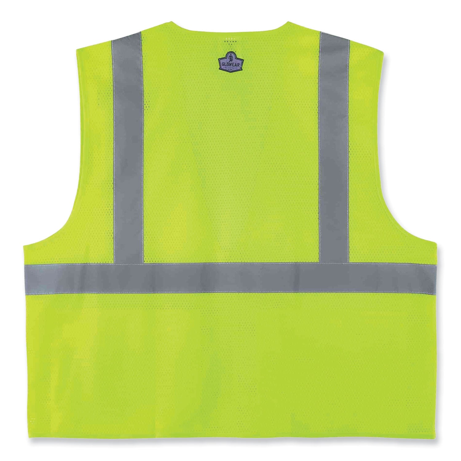 ergodyne® GloWear 8220Z Class 2 Standard Mesh Zipper Vest, Polyester, 4X-Large/5X-Large, Lime