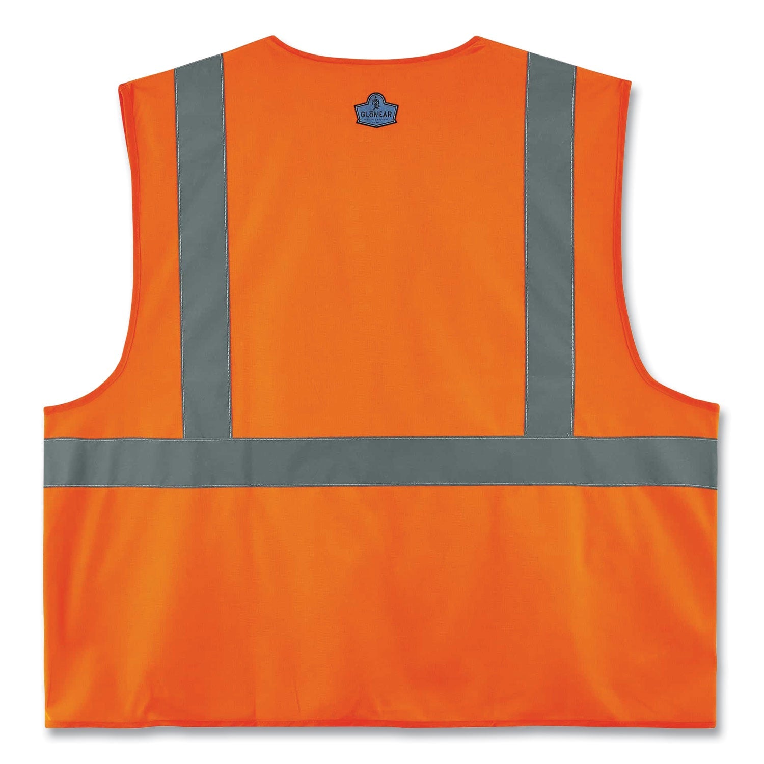 ergodyne® GloWear 8225HL Class 2 Standard Solid Hook and Loop Vest, Polyester, Orange, Large/X-Large