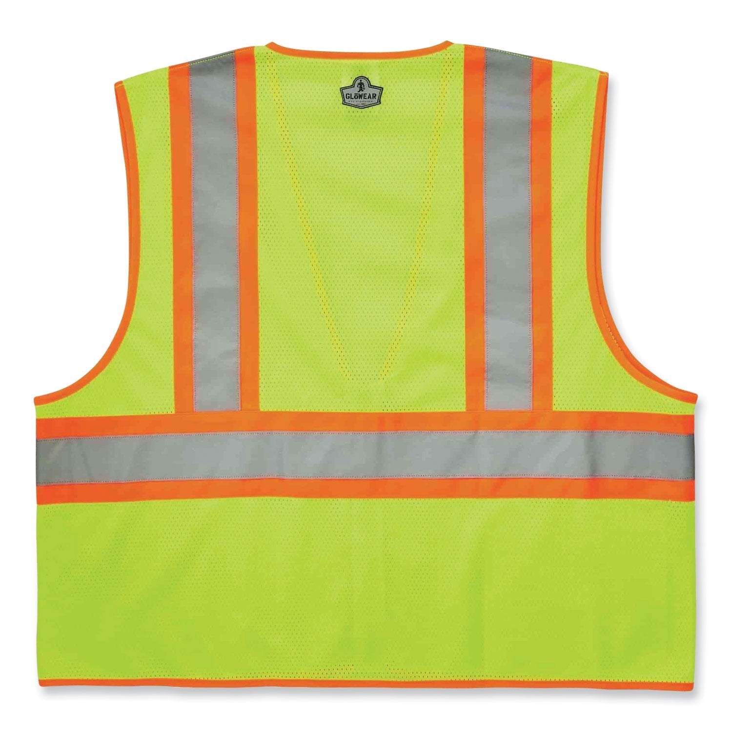 ergodyne® GloWear 8229Z Class 2 Economy Two-Tone Zipper Vest, Polyester, 2X-Large/3X-Large, Lime