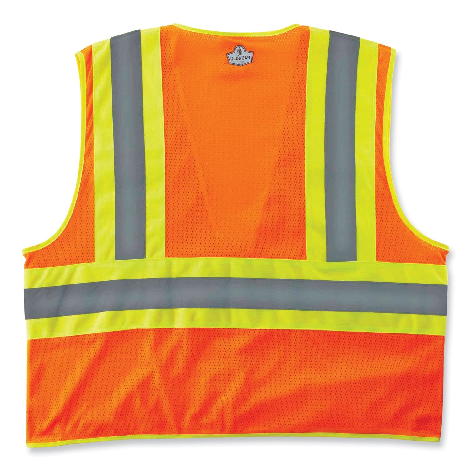 ergodyne® GloWear 8229Z Class 2 Economy Two-Tone Zipper Vest, Polyester, Small/Medium, Orange