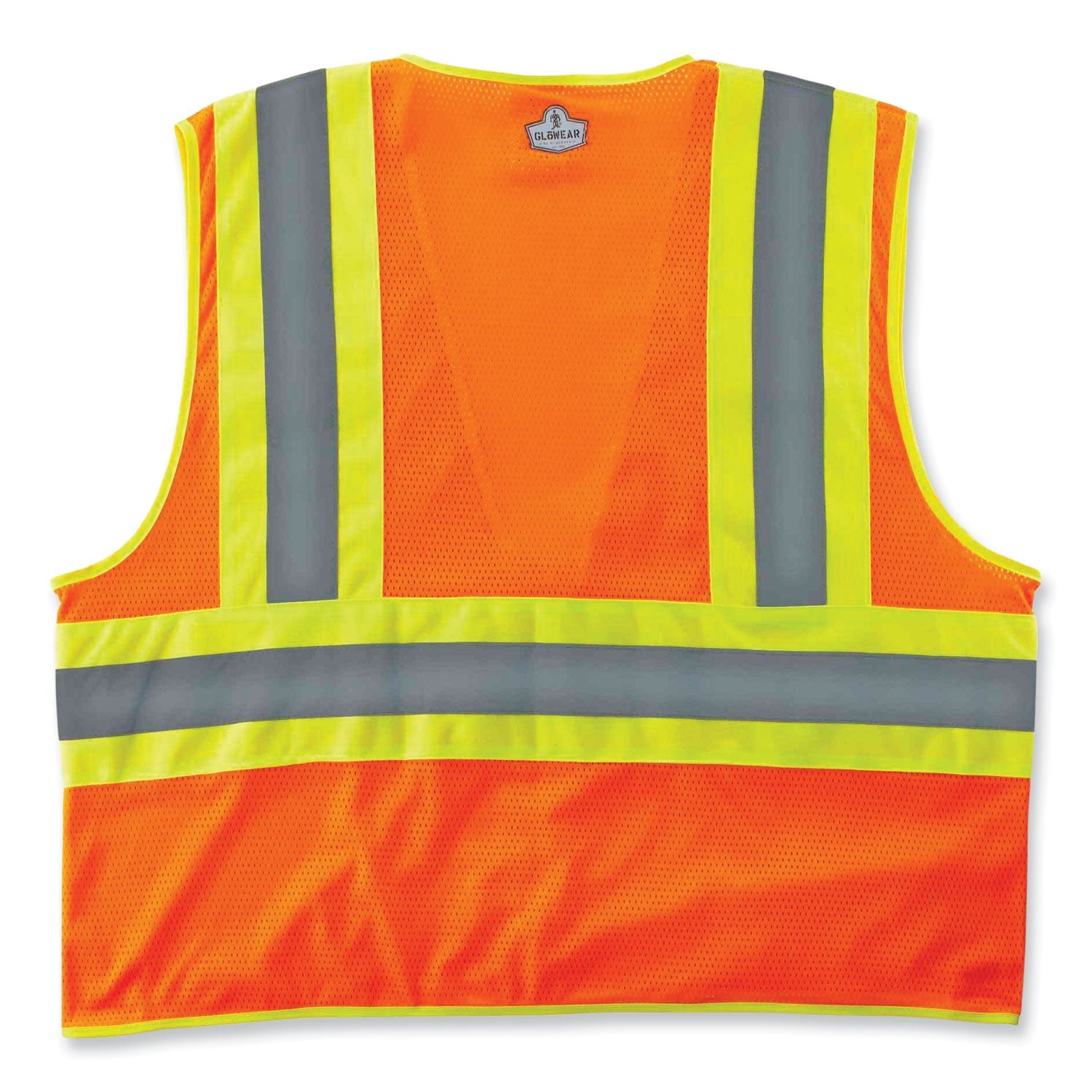ergodyne® GloWear 8229Z Class 2 Economy Two-Tone Zipper Vest, Polyester, Large/X-Large, Orange