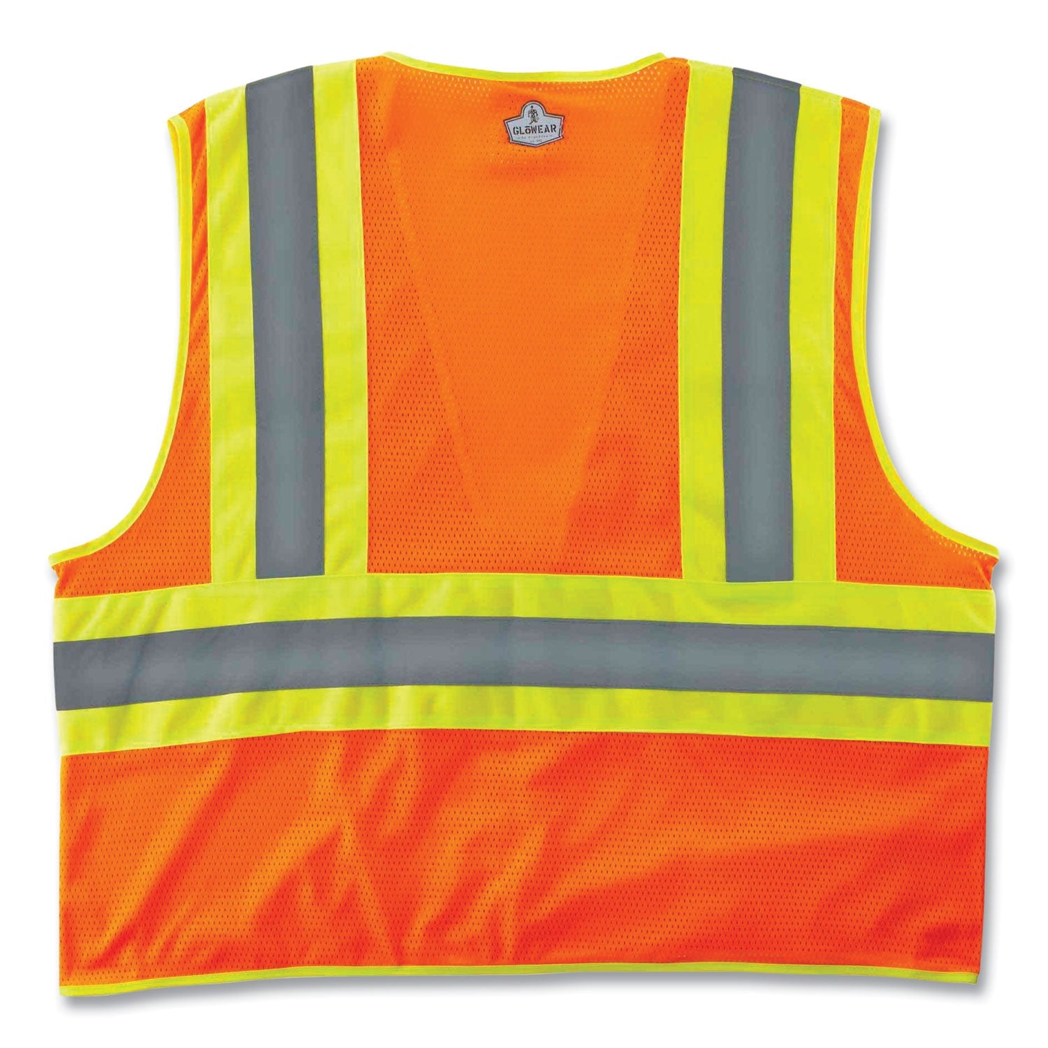 ergodyne® GloWear 8229Z Class 2 Economy Two-Tone Zipper Vest, Polyester, 2X-Large/3X-Large, Orange