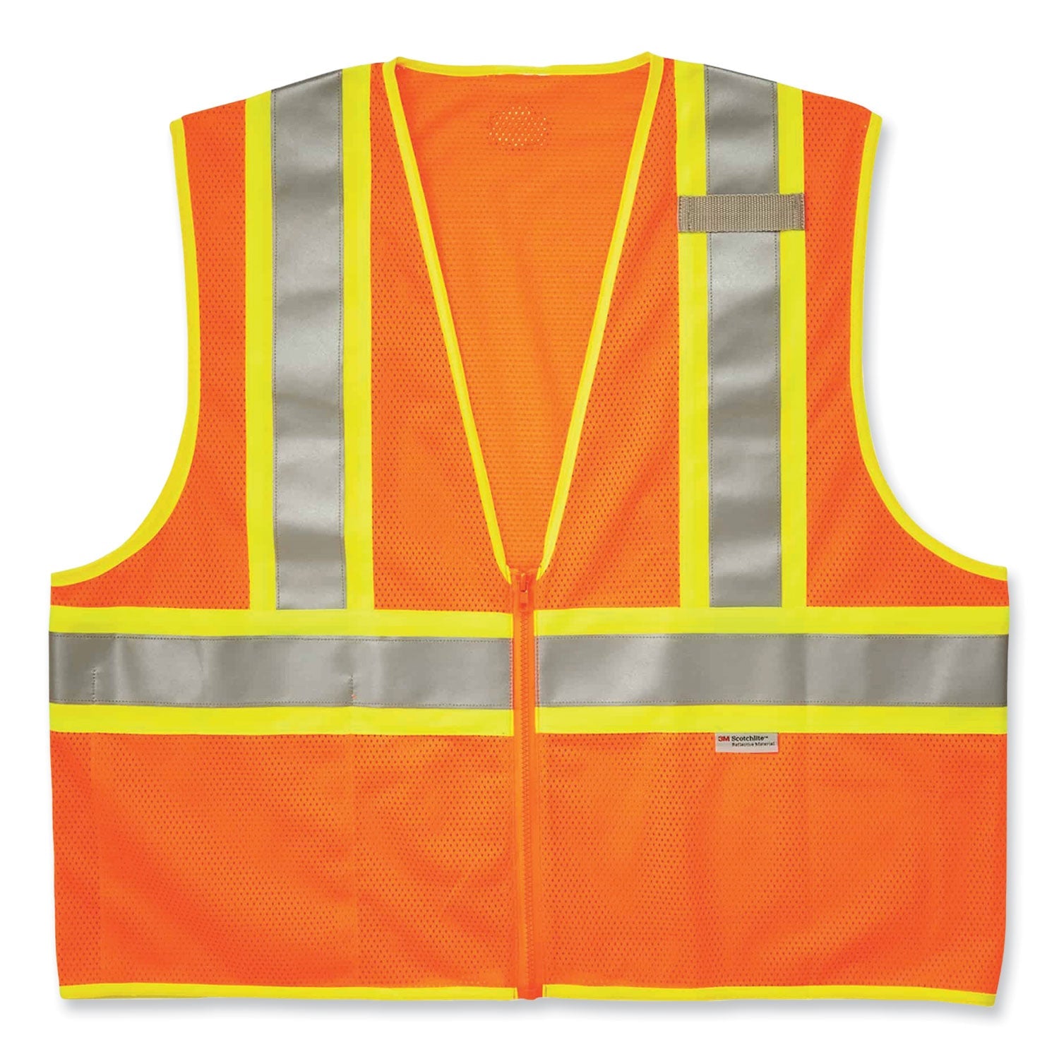 ergodyne® GloWear 8230Z Class 2 Two-Tone Mesh Zipper Vest, Polyester, Large/X-Large, Orange