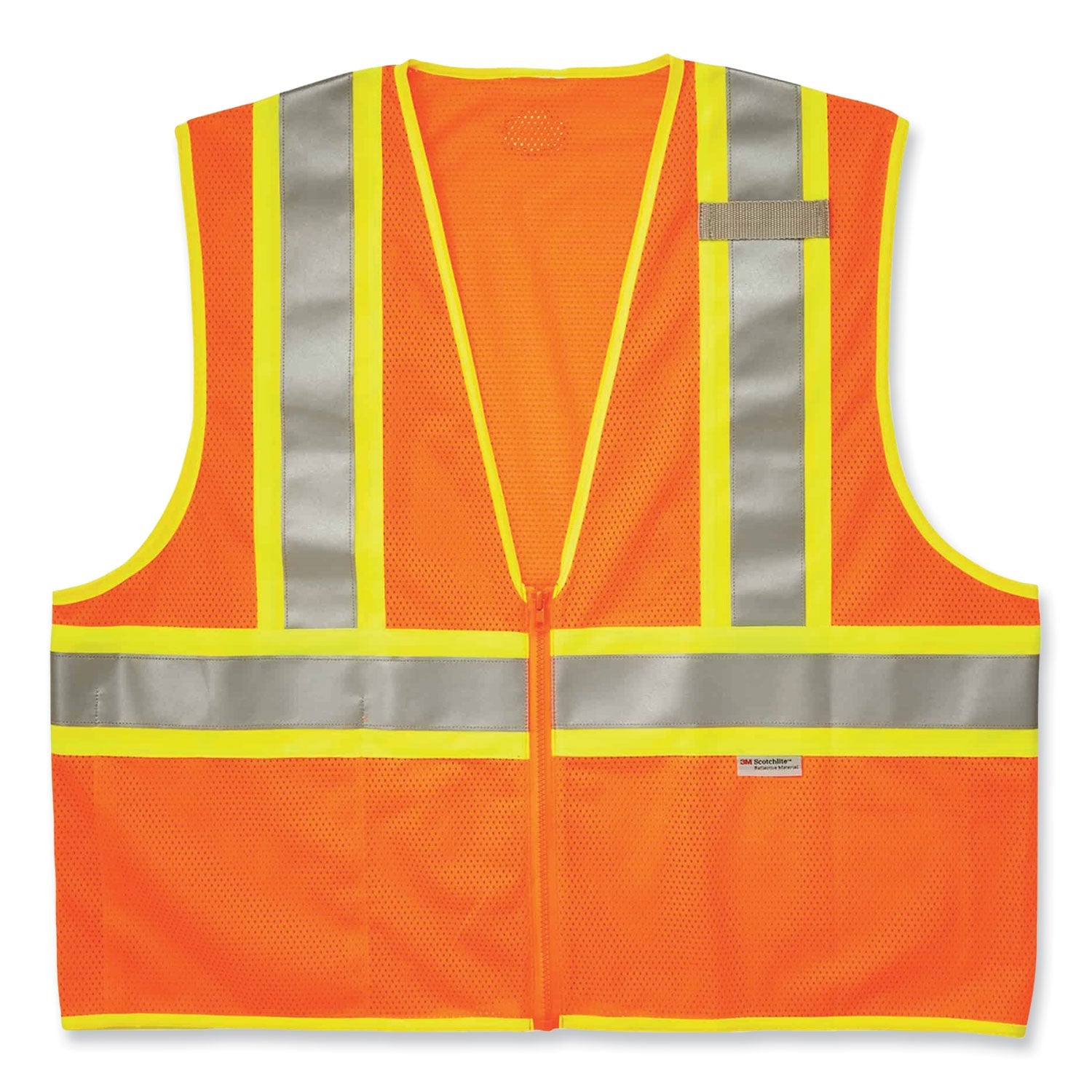 ergodyne® GloWear 8230Z Class 2 Two-Tone Mesh Zipper Vest, Polyester, 4X-Large/5X-Large, Orange