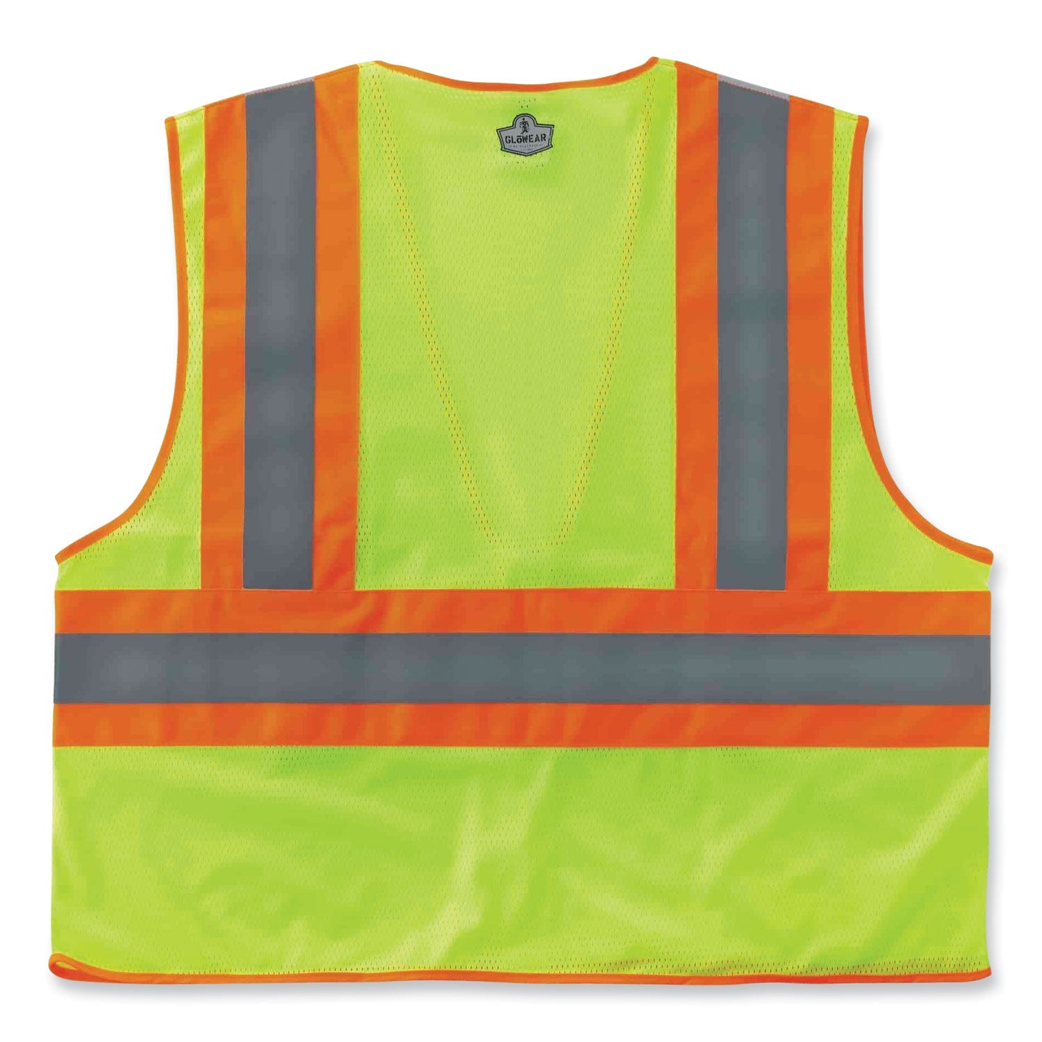 ergodyne® GloWear 8230Z Class 2 Two-Tone Mesh Zipper Vest, Polyester, Large/X-Large, Lime