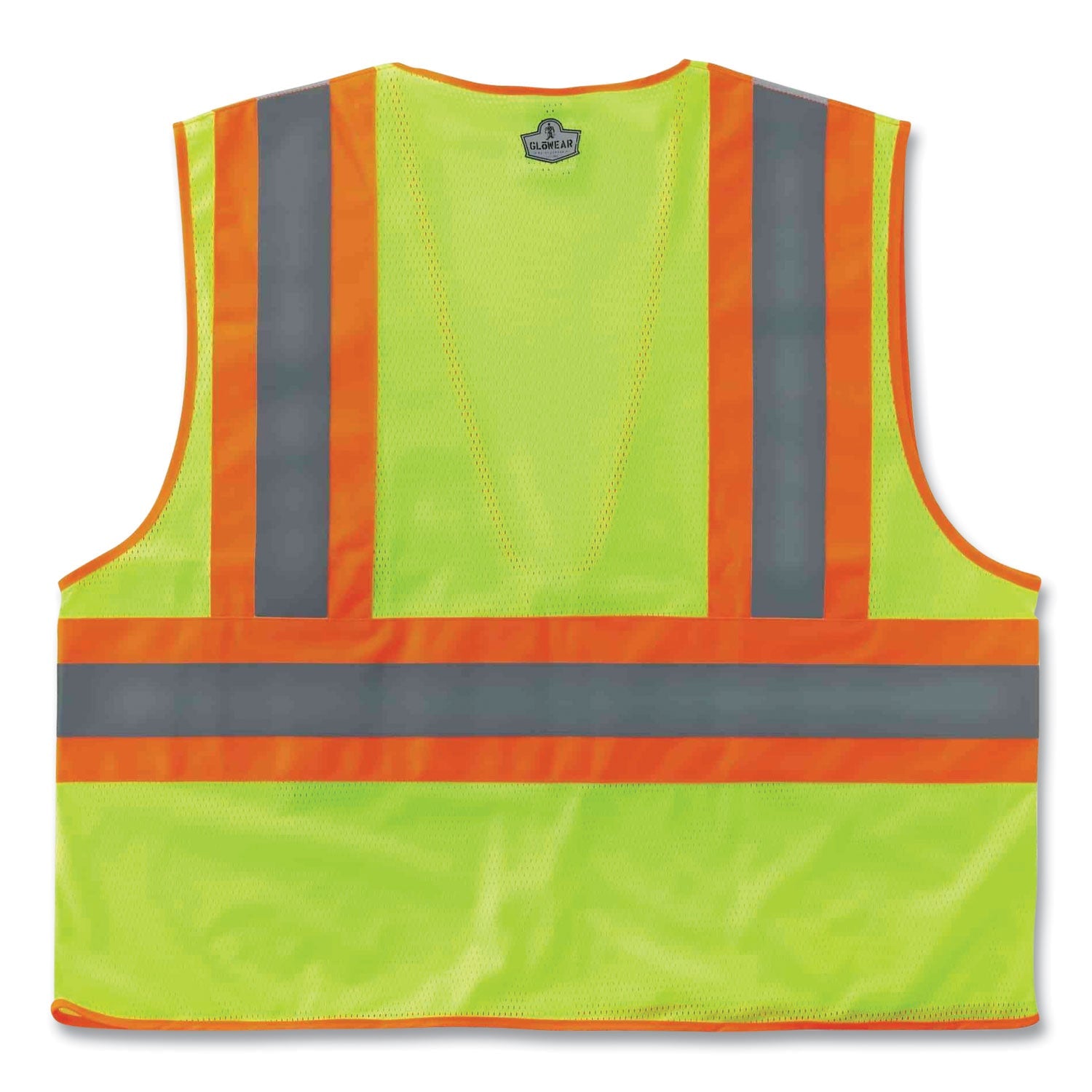 ergodyne® GloWear 8230Z Class 2 Two-Tone Mesh Zipper Vest, Polyester, 4X-Large/5X-Large, Lime