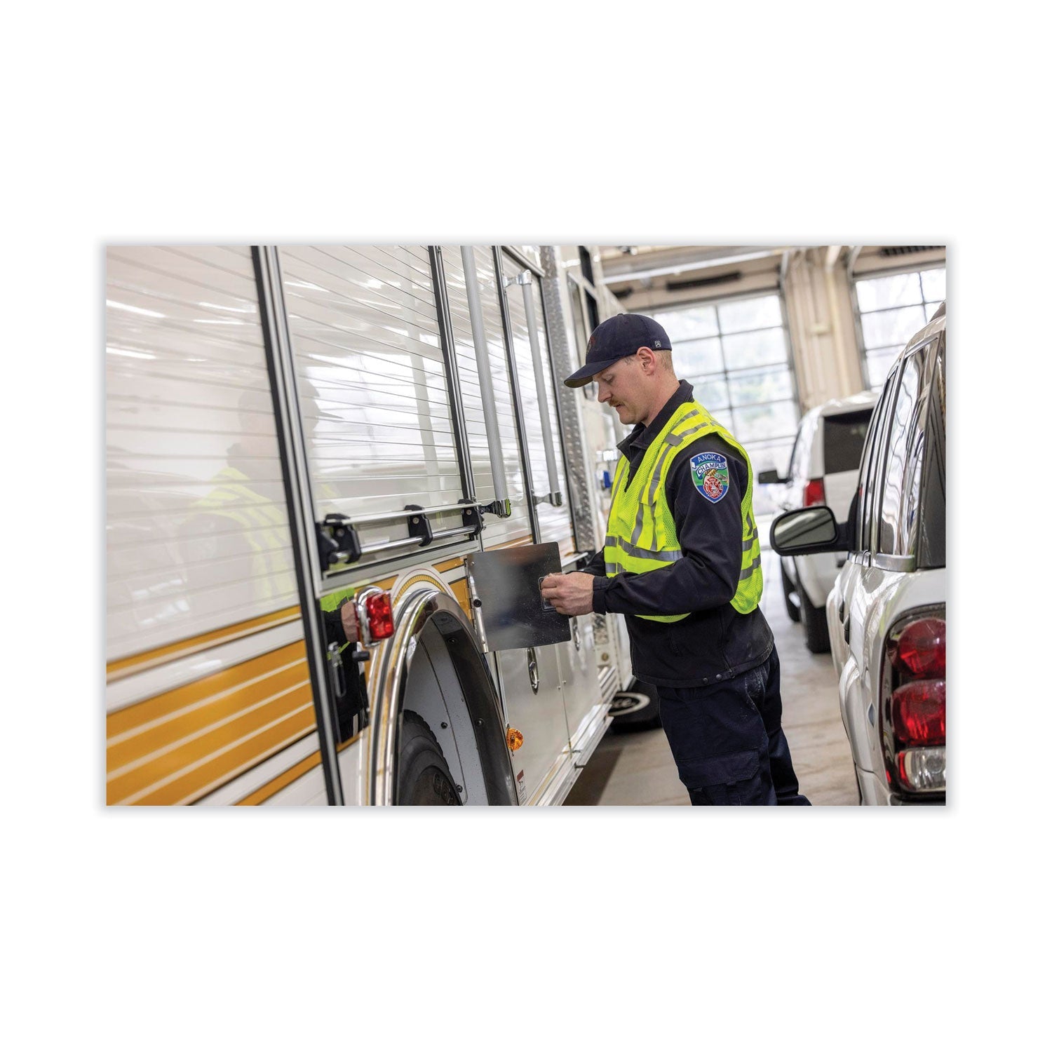 ergodyne® GloWear 8244PSV Class 2 Expandable Public Safety Hook and Loop Vest, Polyester, 3X-Large Plus, Lime