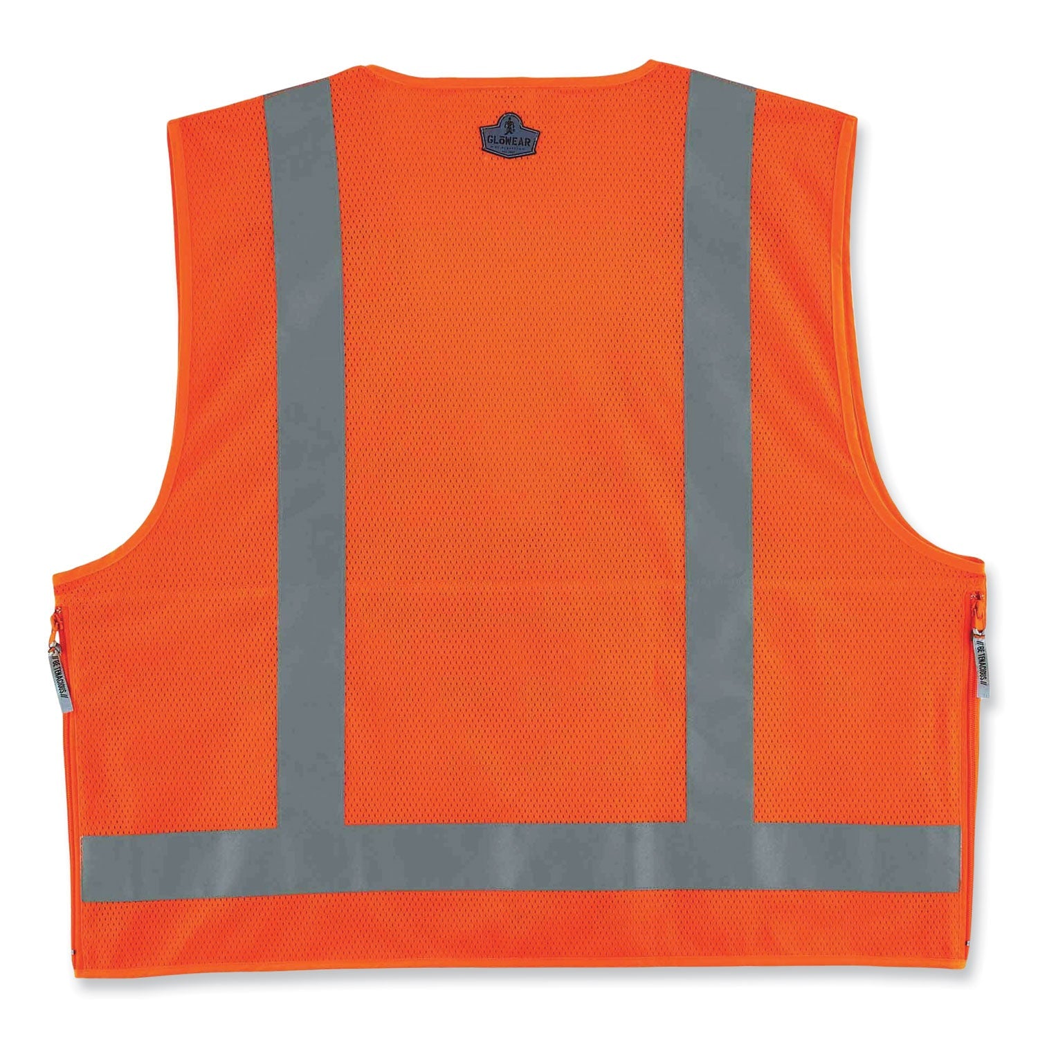 ergodyne® GloWear 8250Z Class 2 Surveyors Zipper Vest, Polyester, 2X-Large/3X-Large, Orange