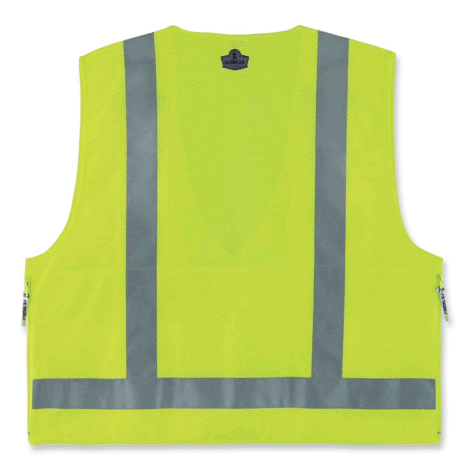 ergodyne® GloWear 8250Z Class 2 Surveyors Zipper Vest, Polyester, Small/Medium, Lime