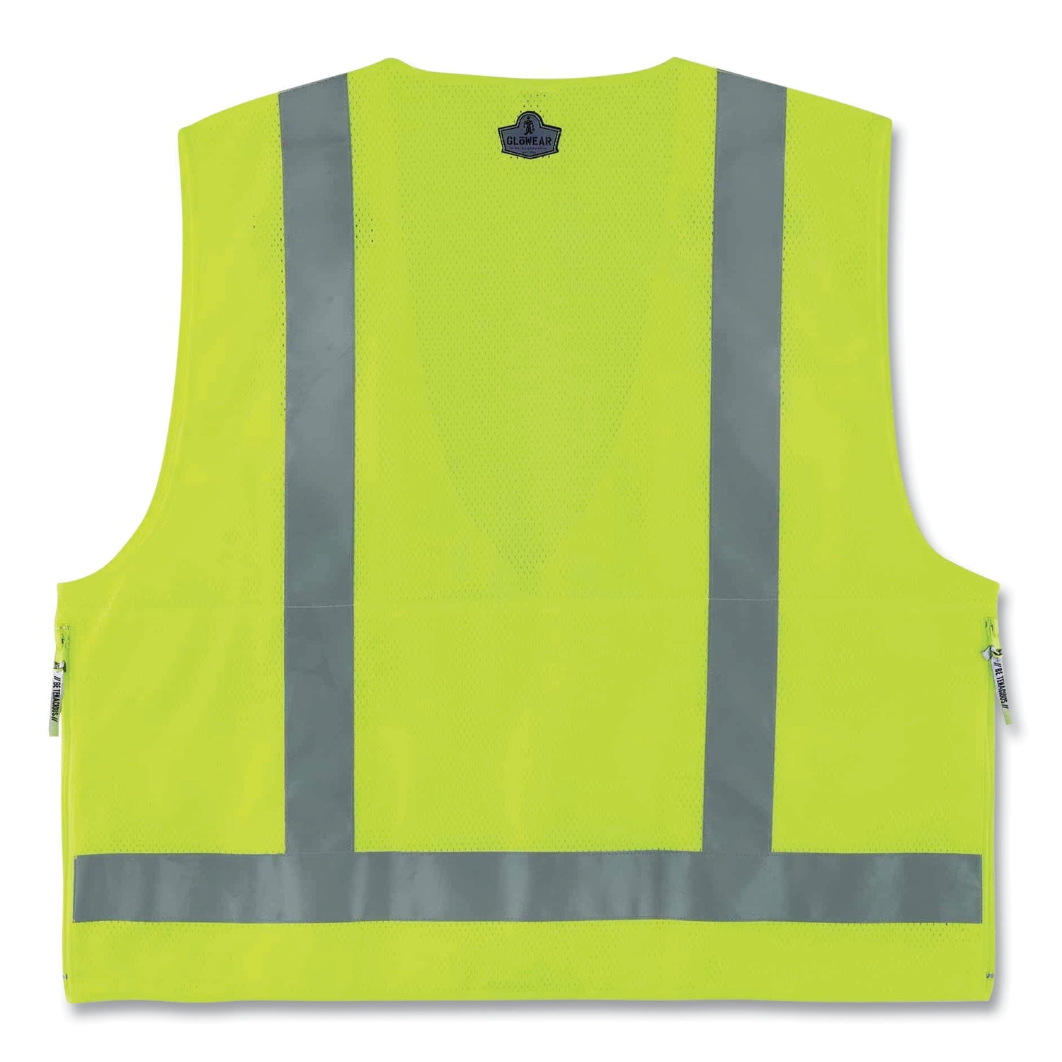 ergodyne® GloWear 8250Z Class 2 Surveyors Zipper Vest, Polyester, 2X-Large/3X-Large, Lime